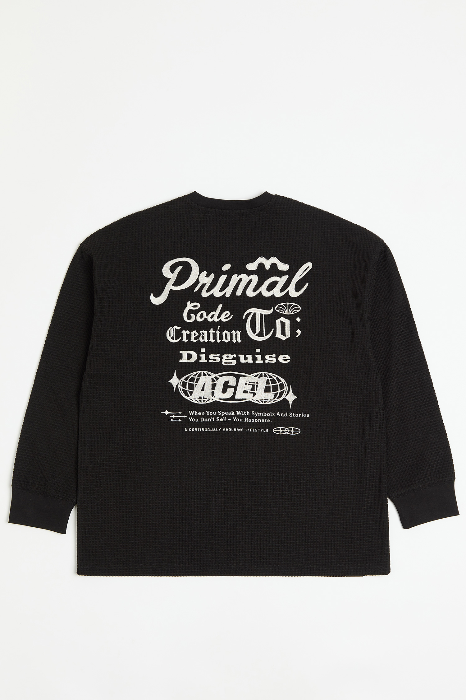 原始密碼 玉米粒織紋 長袖上衣