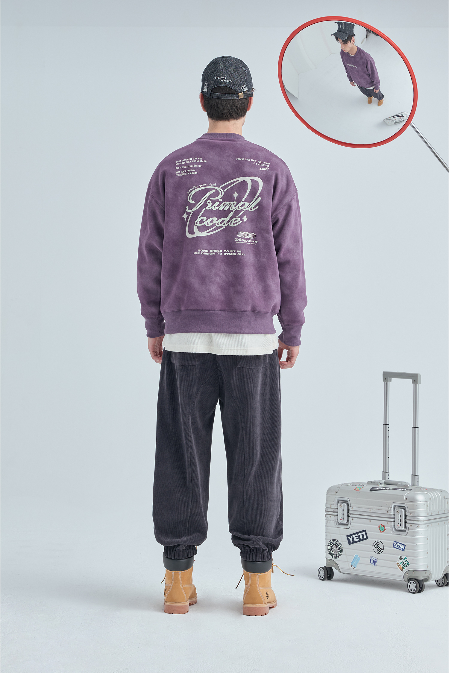 創造編碼 水洗 刷毛長袖上衣