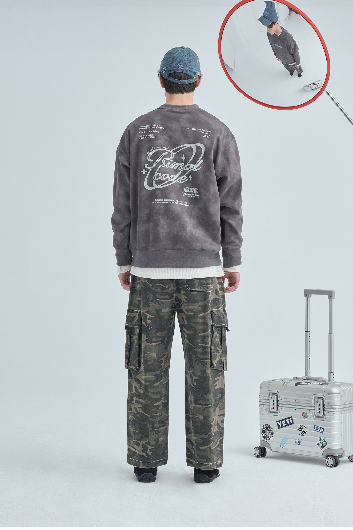 創造編碼 水洗 刷毛長袖上衣