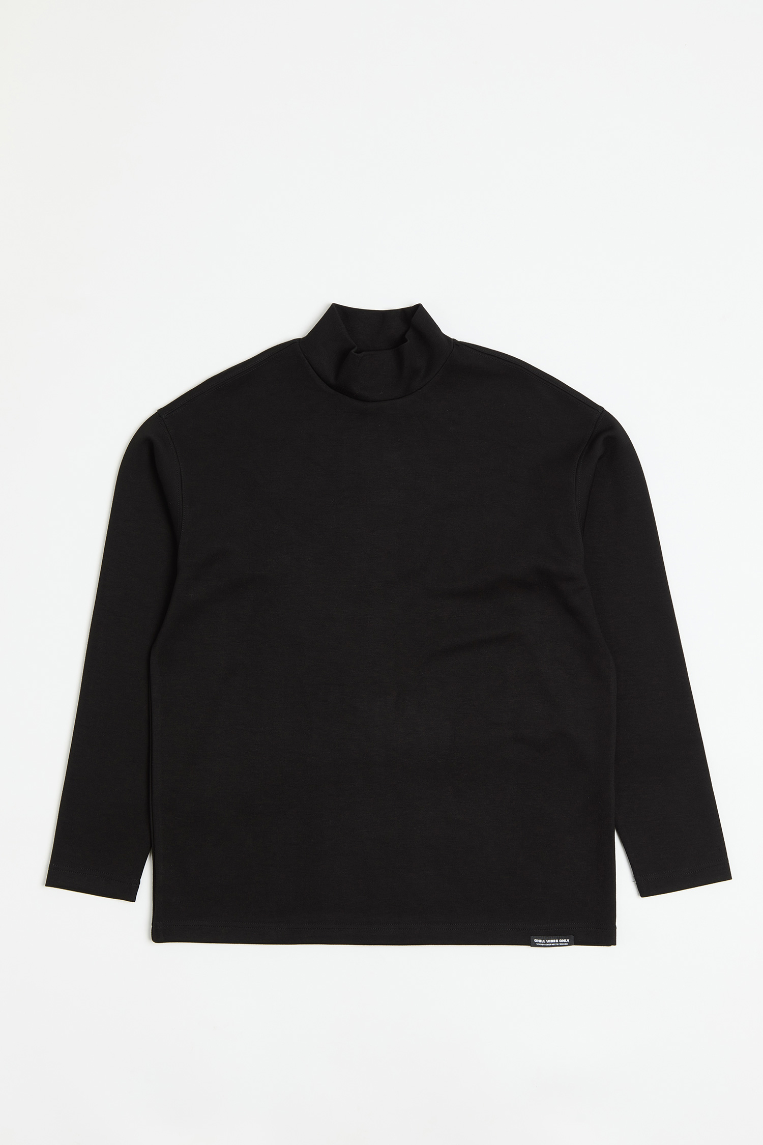 基礎彈性 半高領長袖上衣