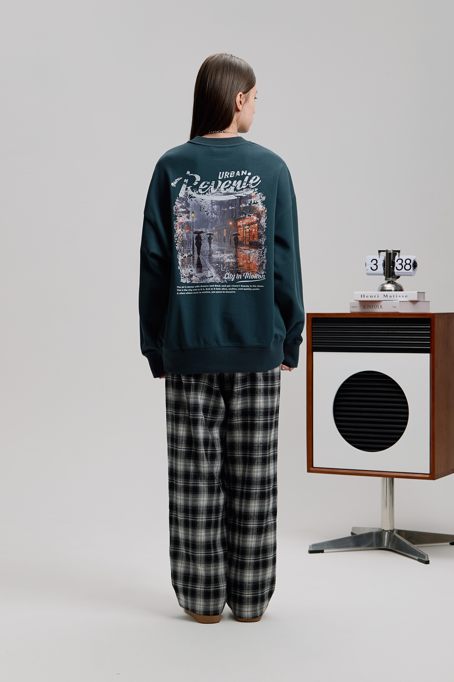 雨夜微光 太空棉印花長袖上衣