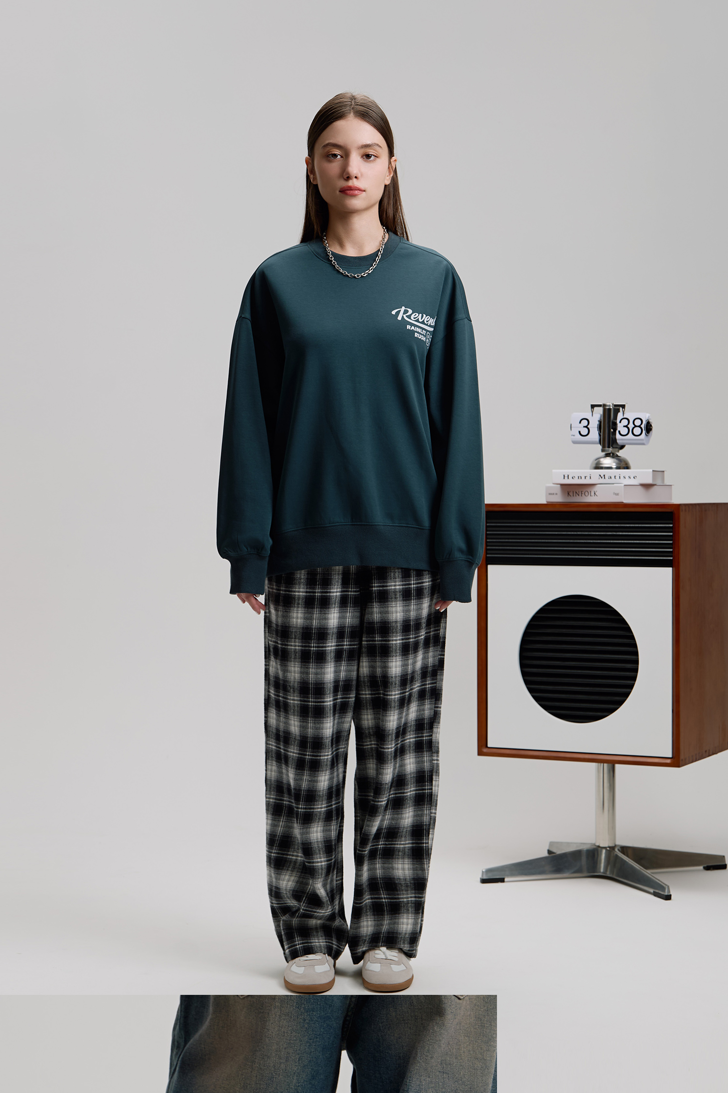 雨夜微光 太空棉印花長袖上衣