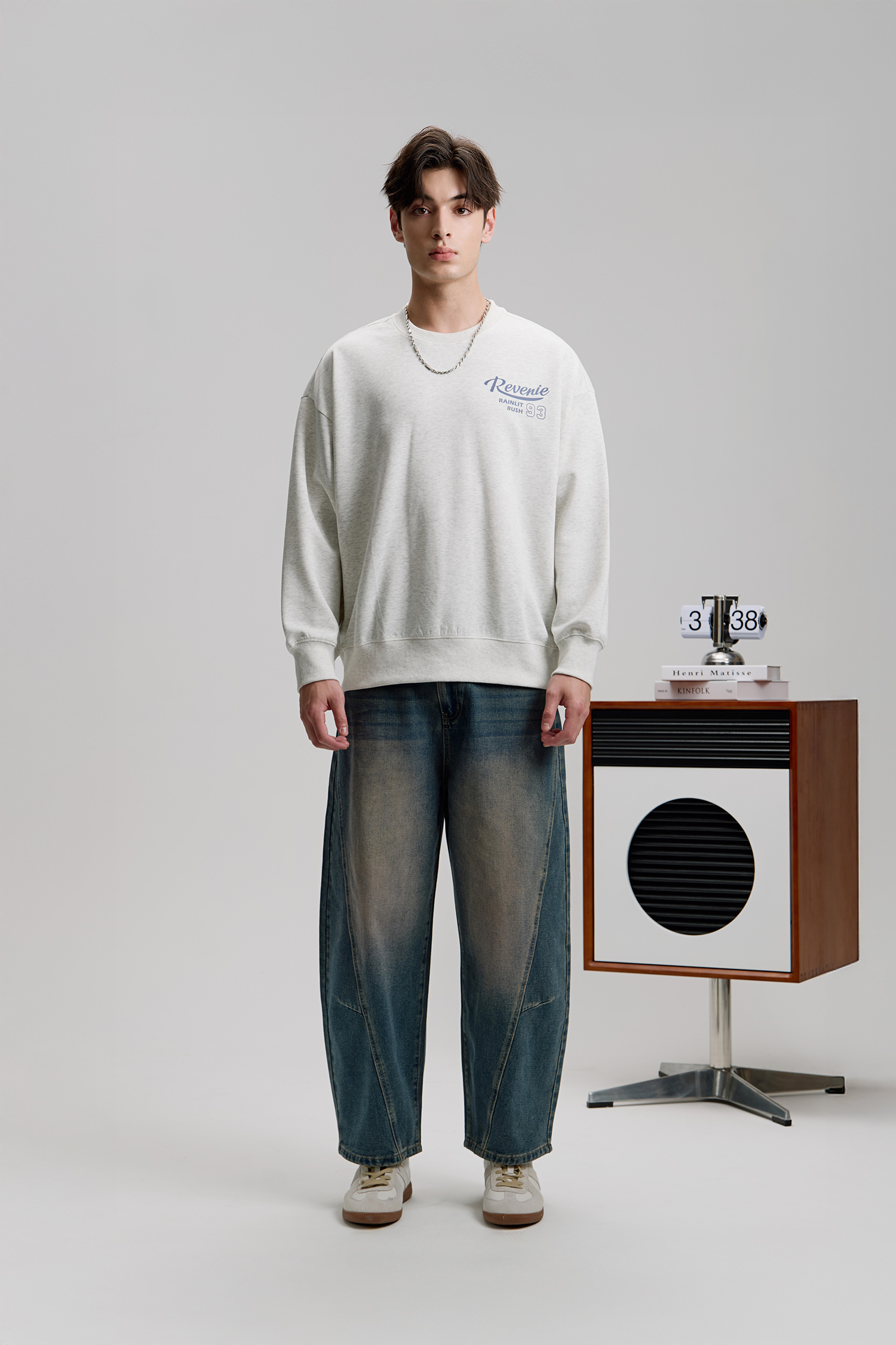 雨夜微光 太空棉印花長袖上衣