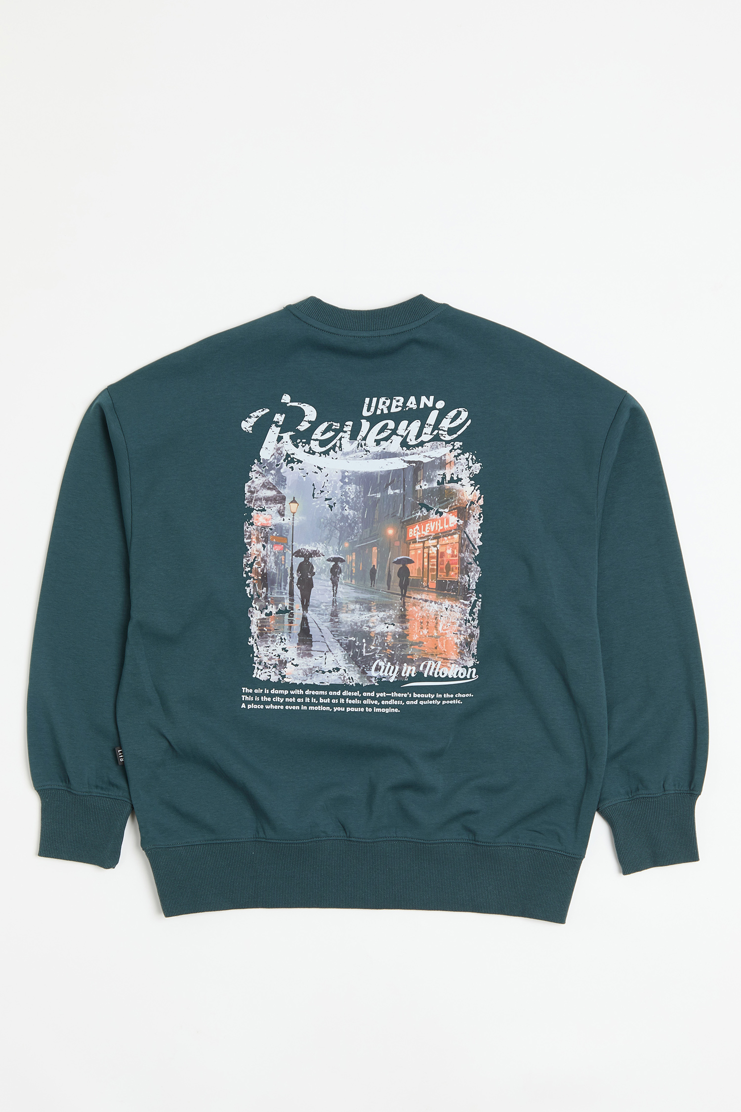 雨夜微光 太空棉印花長袖上衣