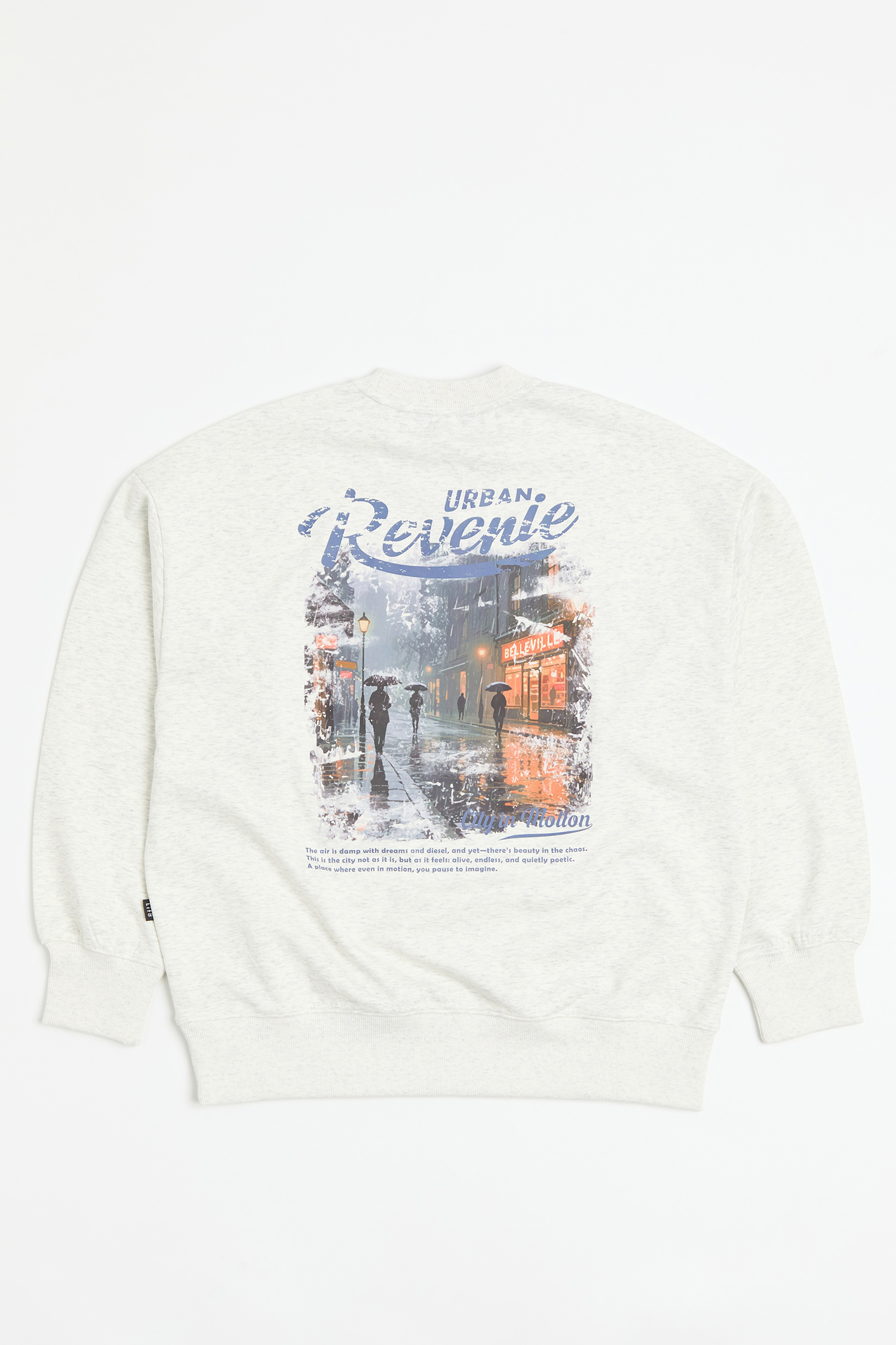 雨夜微光 太空棉印花長袖上衣