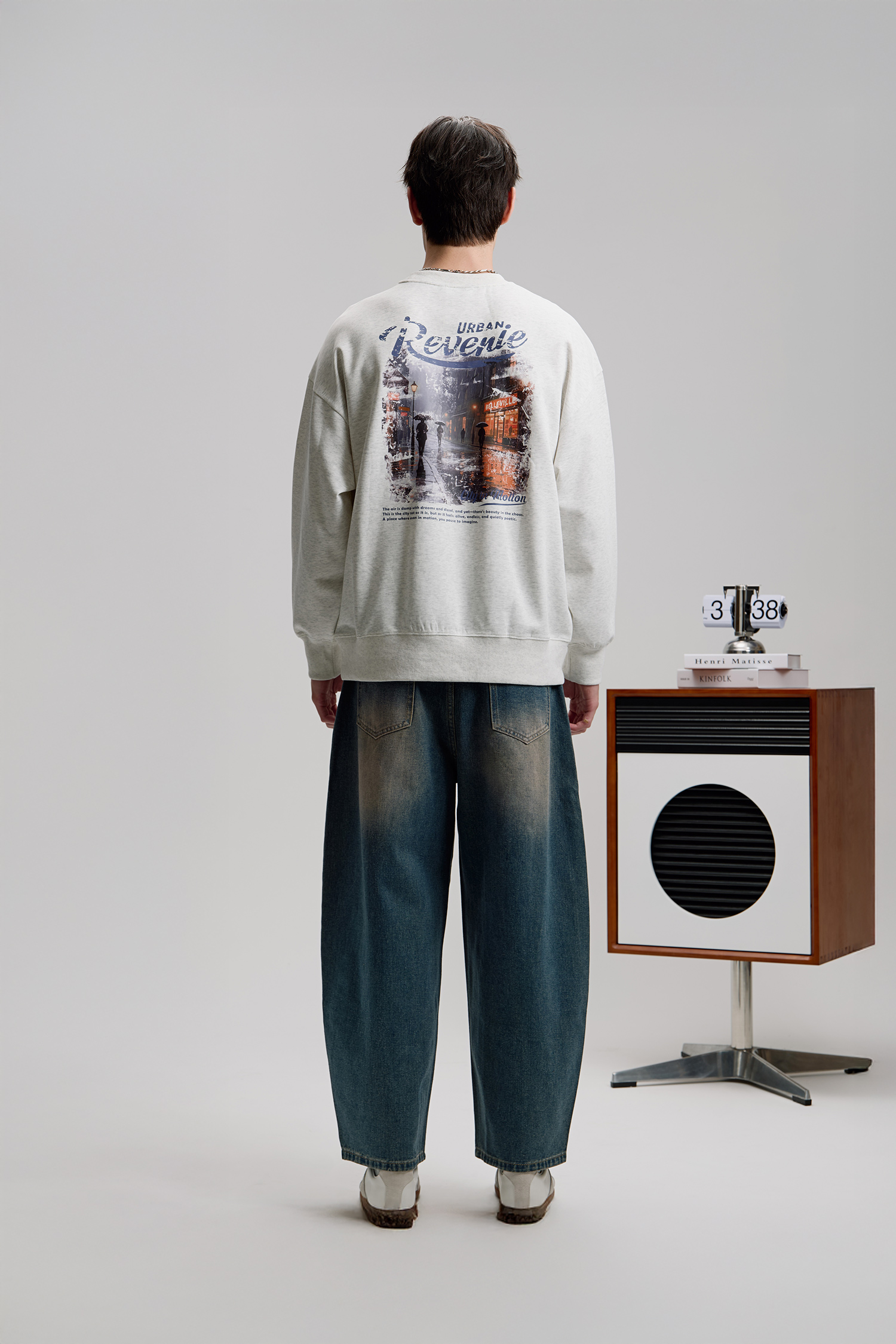 雨夜微光 太空棉印花長袖上衣