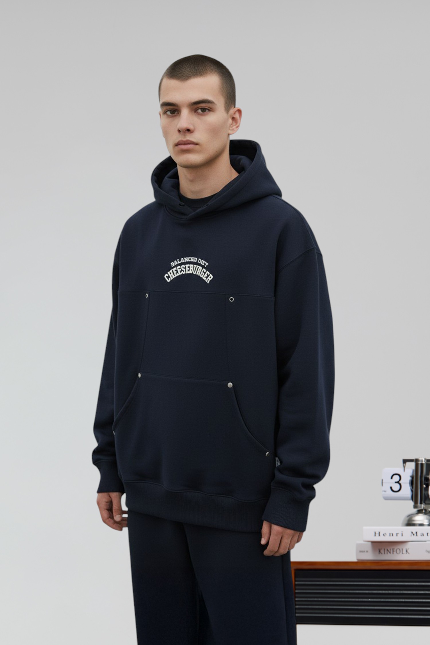 起司漢堡 連帽長袖上衣