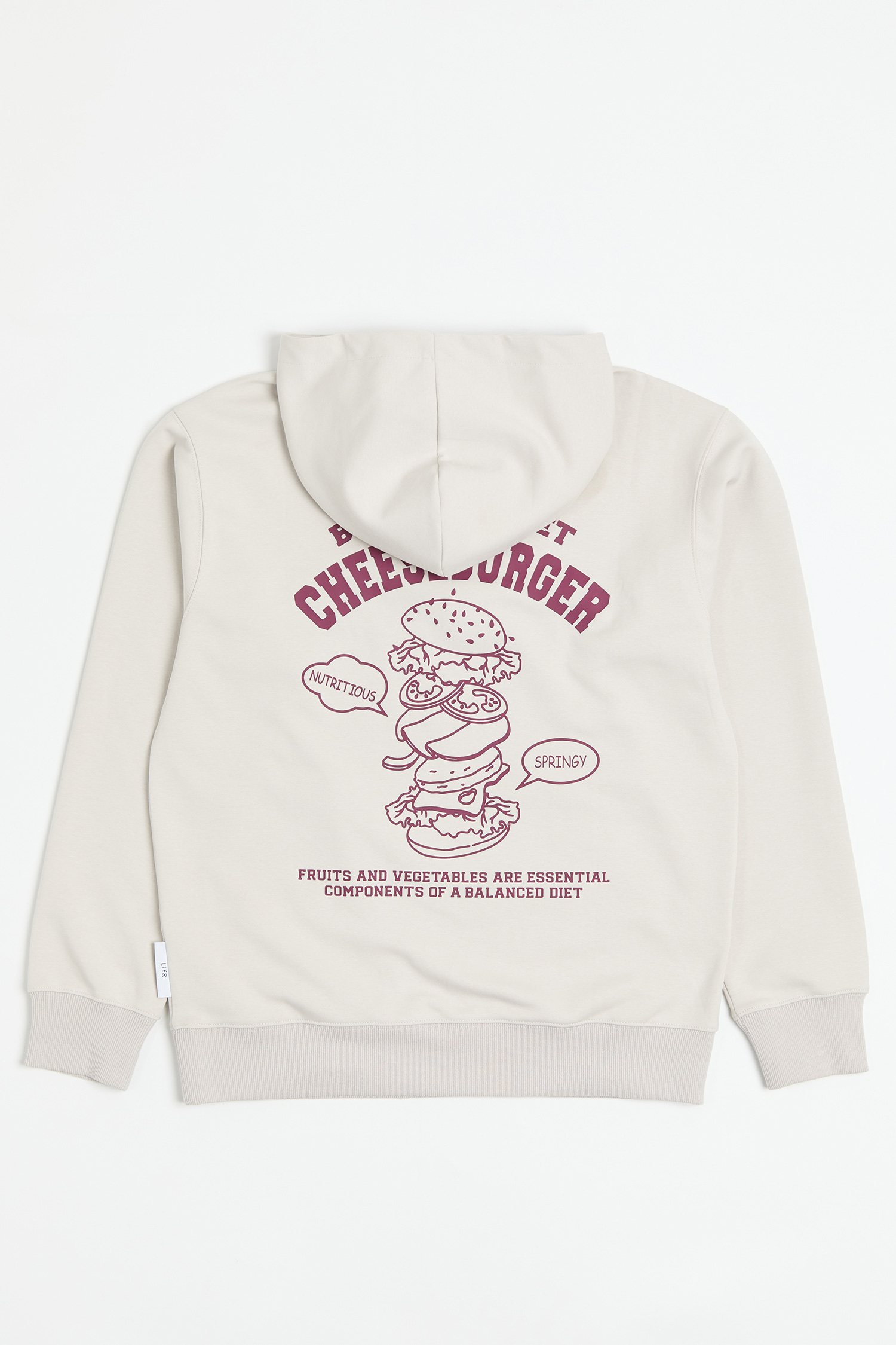 起司漢堡 連帽長袖上衣