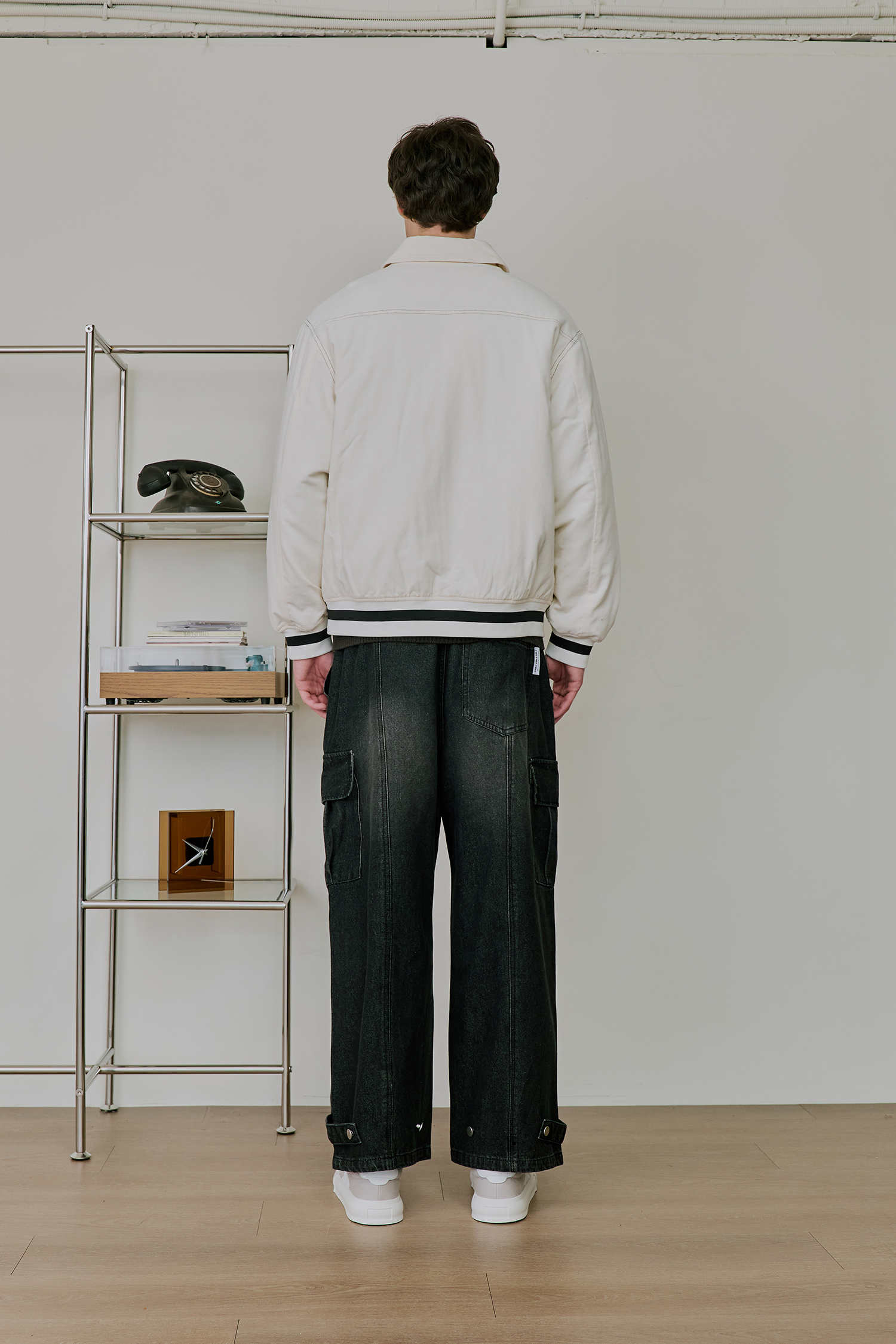 撞色明線 燈芯絨外套