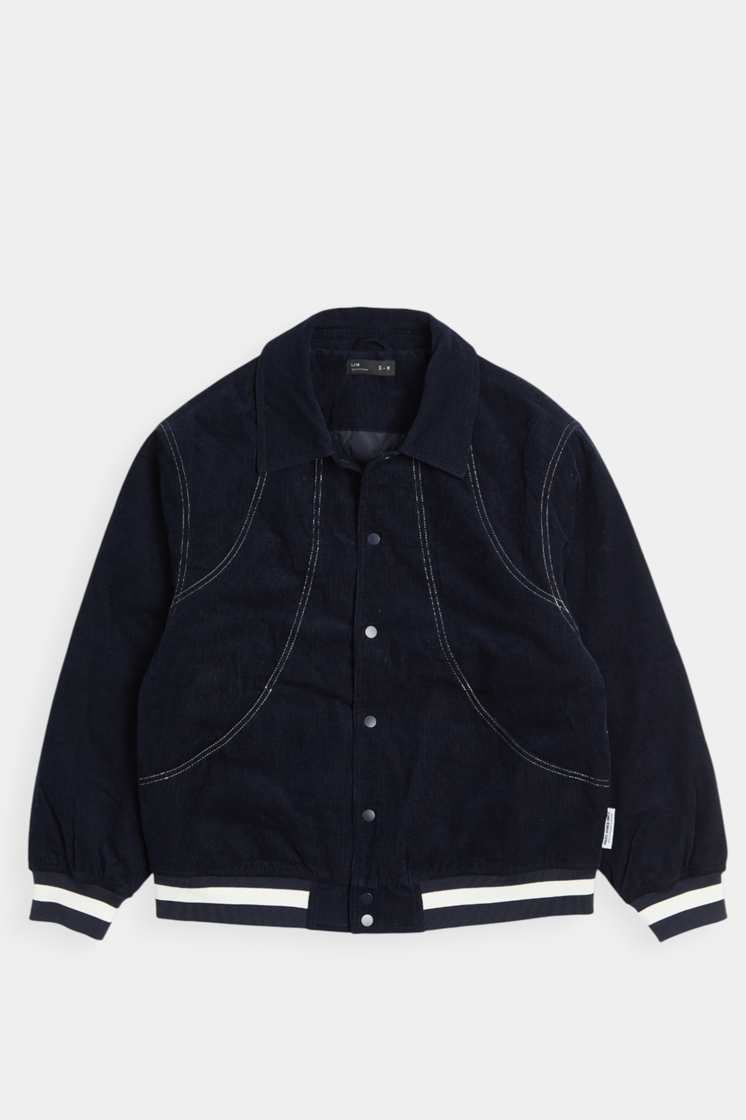 撞色明線 燈芯絨外套