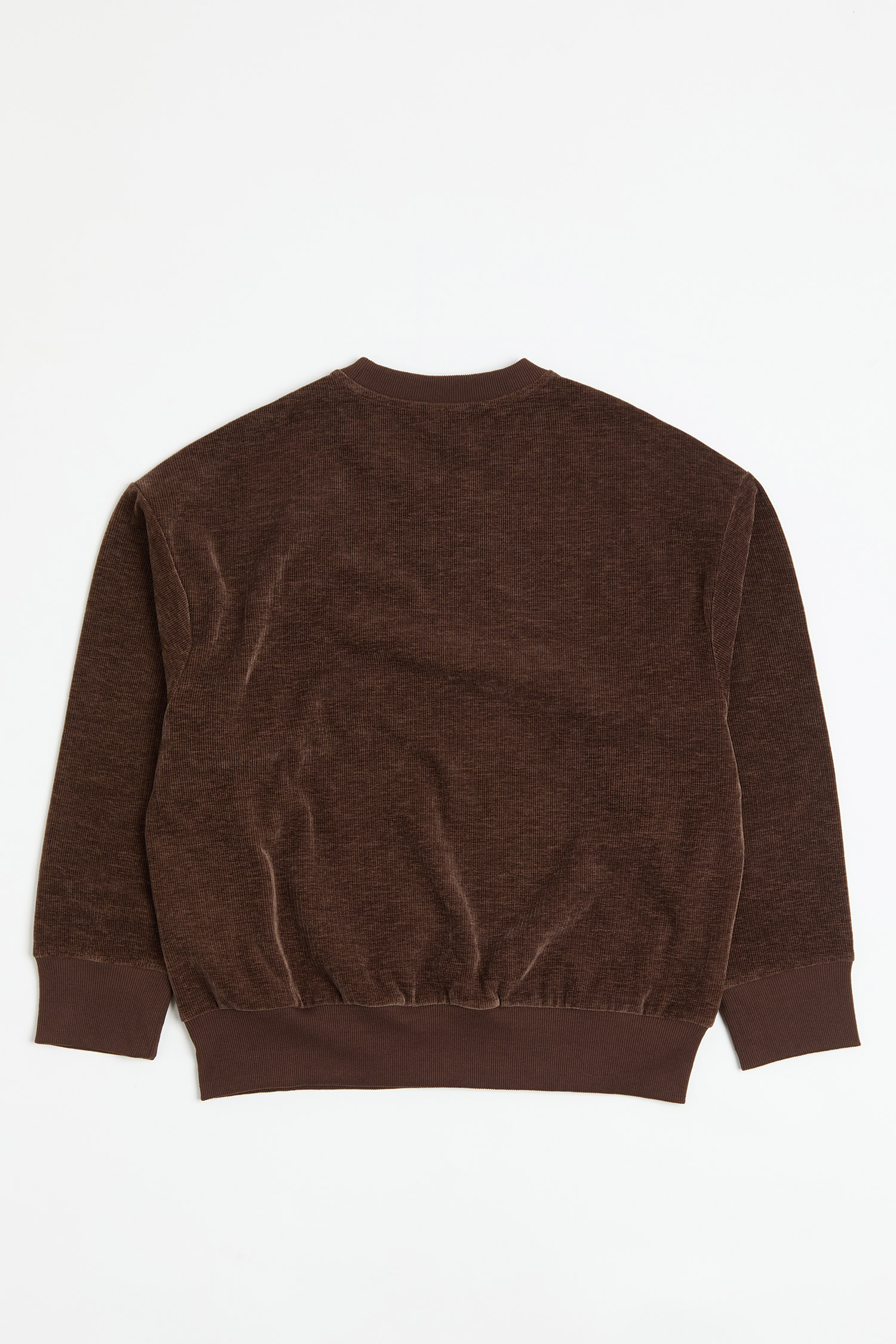 絨感坑條 針織長袖上衣