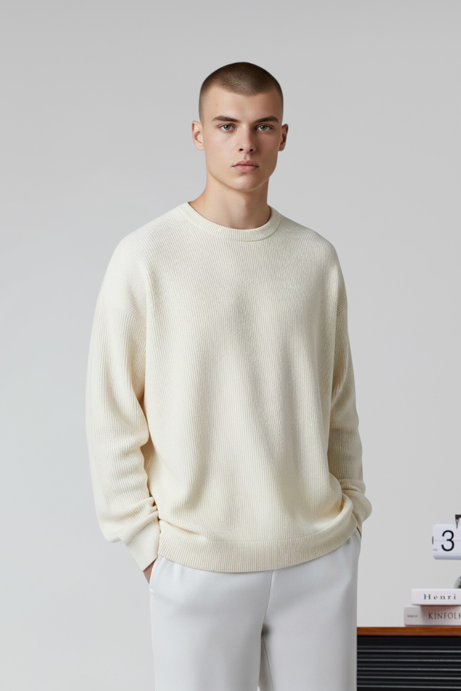 經典素面 針織長袖上衣