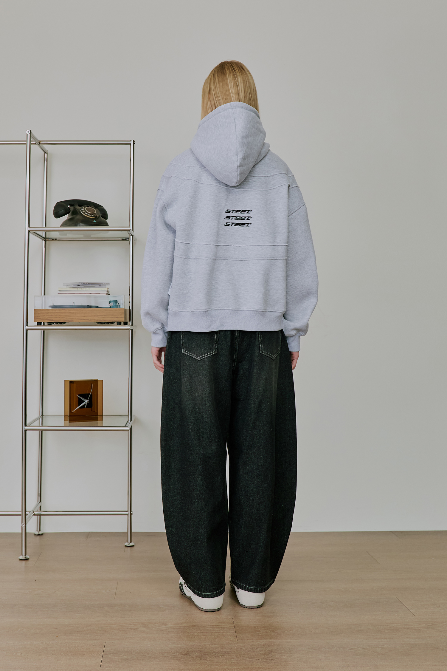 風格態度 刷毛長袖上衣(短版)