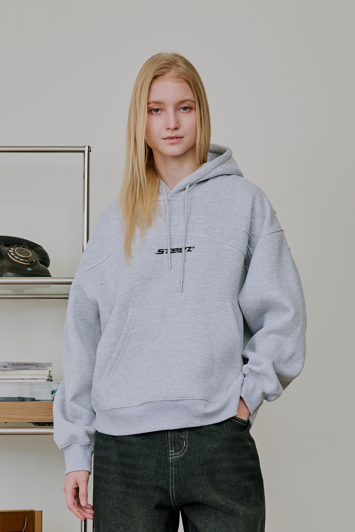 風格態度 刷毛長袖上衣(短版)