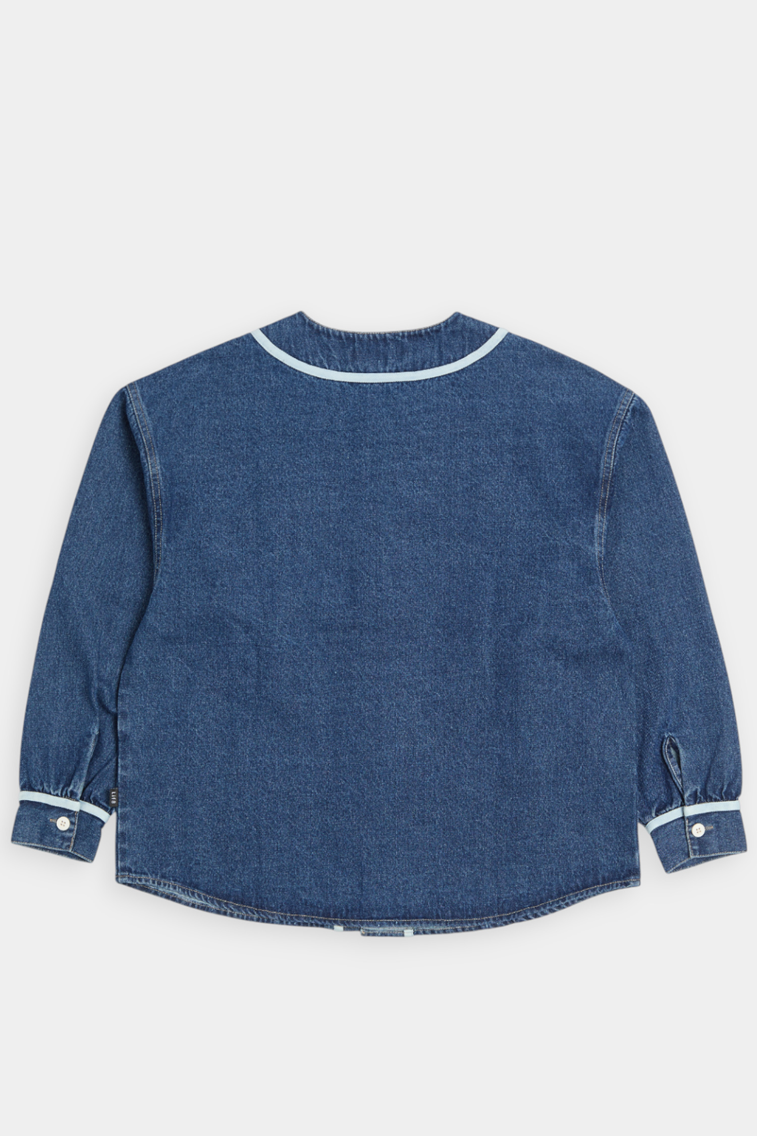 毛巾繡 長袖牛仔棒球衫外套