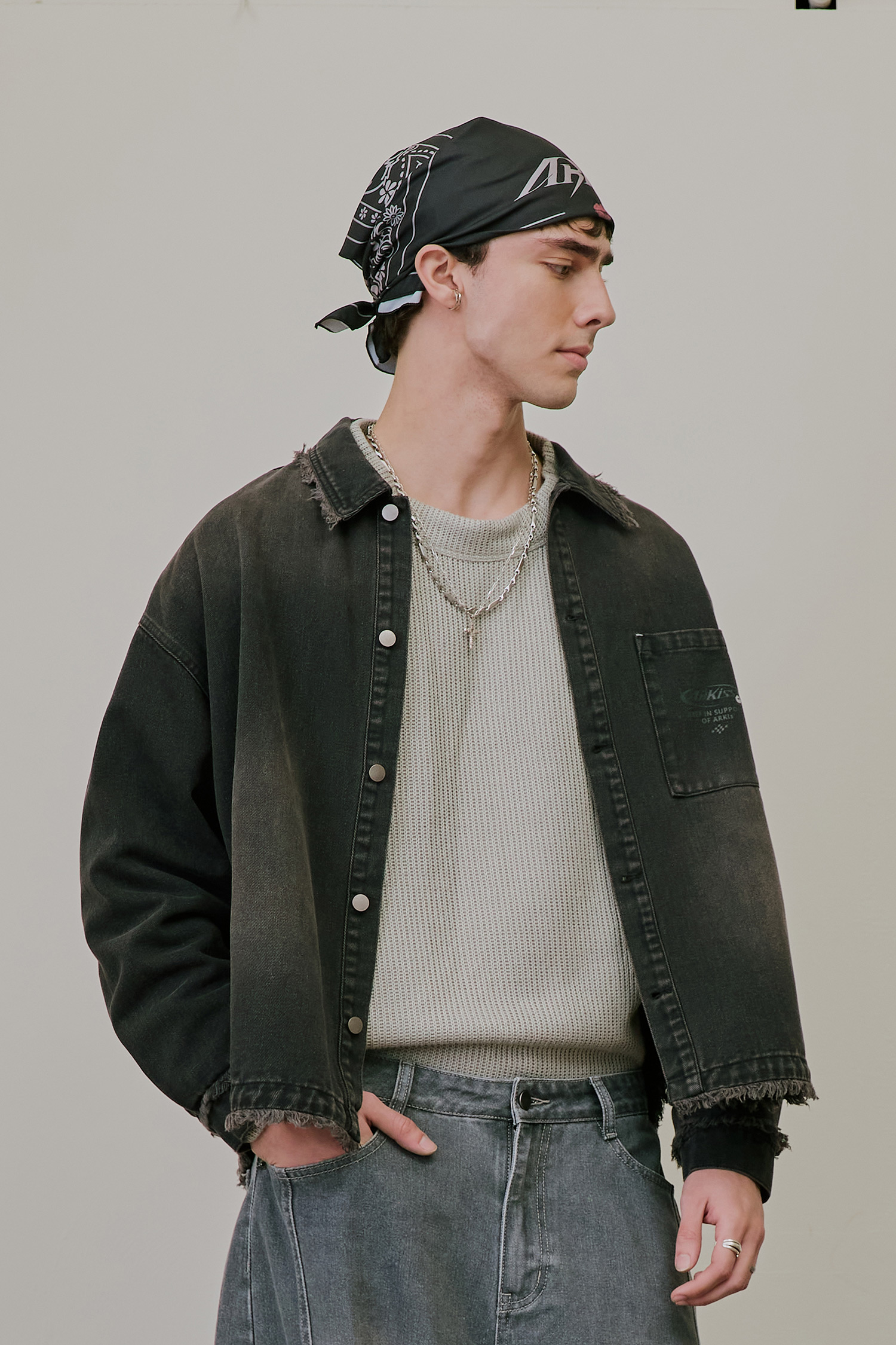 ARKis 狂野毛邊 牛仔襯衫式外套