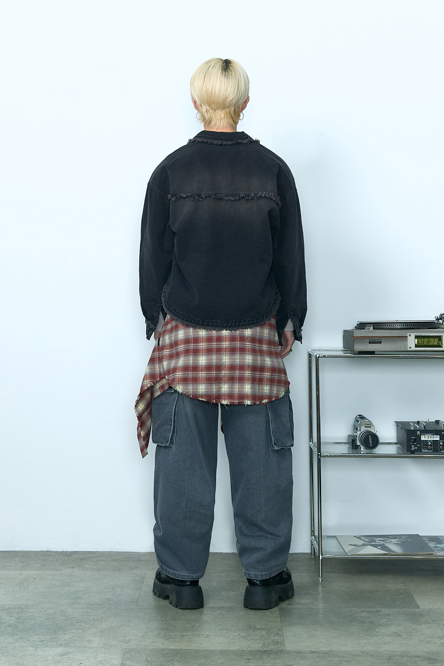 ARKis 仿舊水洗印花長袖上衣