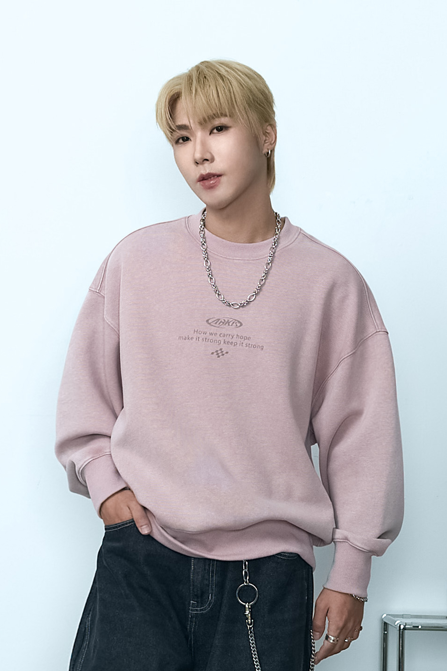 ARKis 仿舊水洗印花長袖上衣