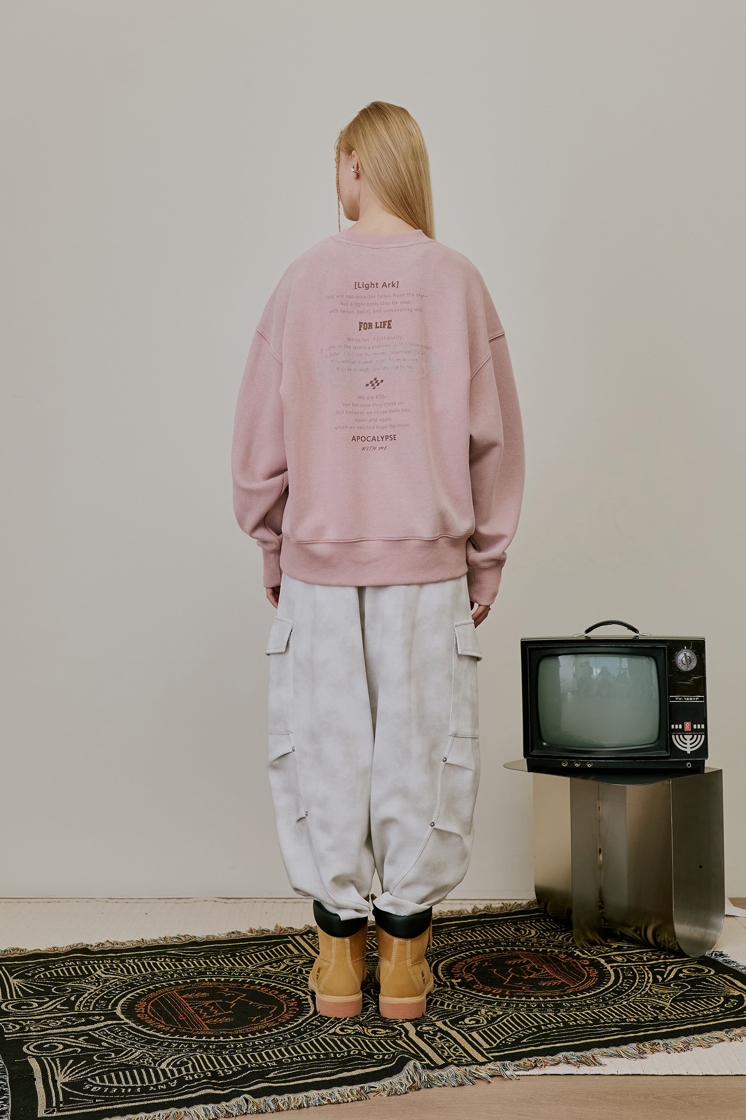 ARKis 仿舊水洗印花長袖上衣