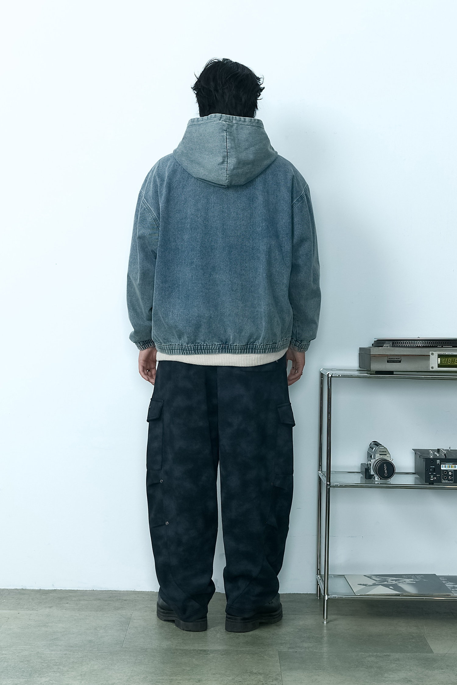 ARKis 貼布繡 牛仔連帽長袖上衣