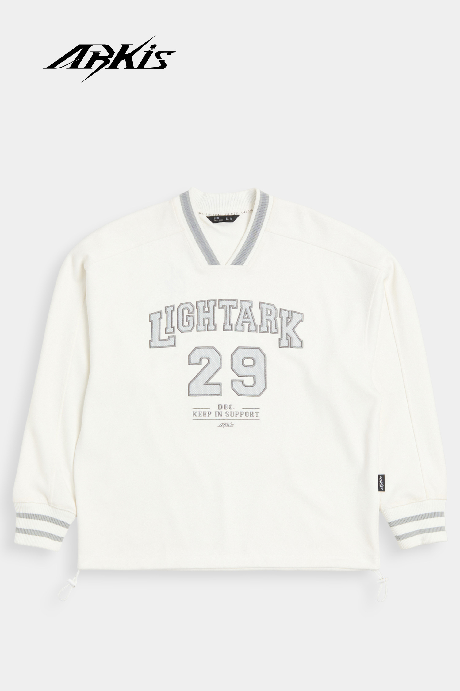 ARKis 運動風 V領長袖麂皮上衣