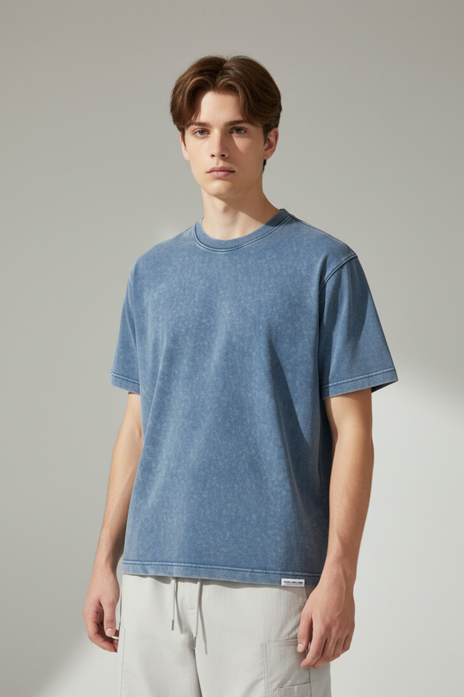 重工做舊 洗水短袖上衣