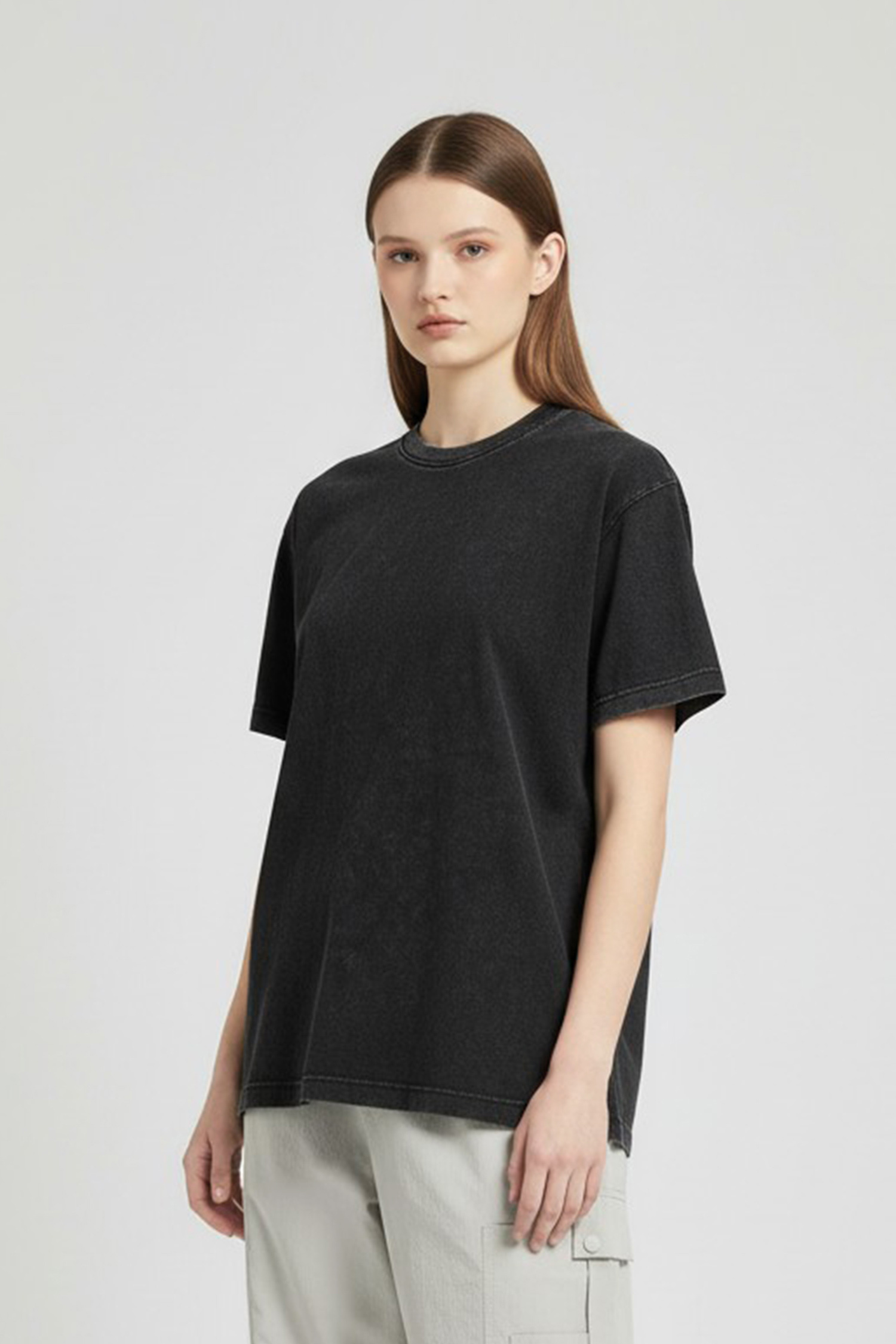 重工做舊 洗水短袖上衣