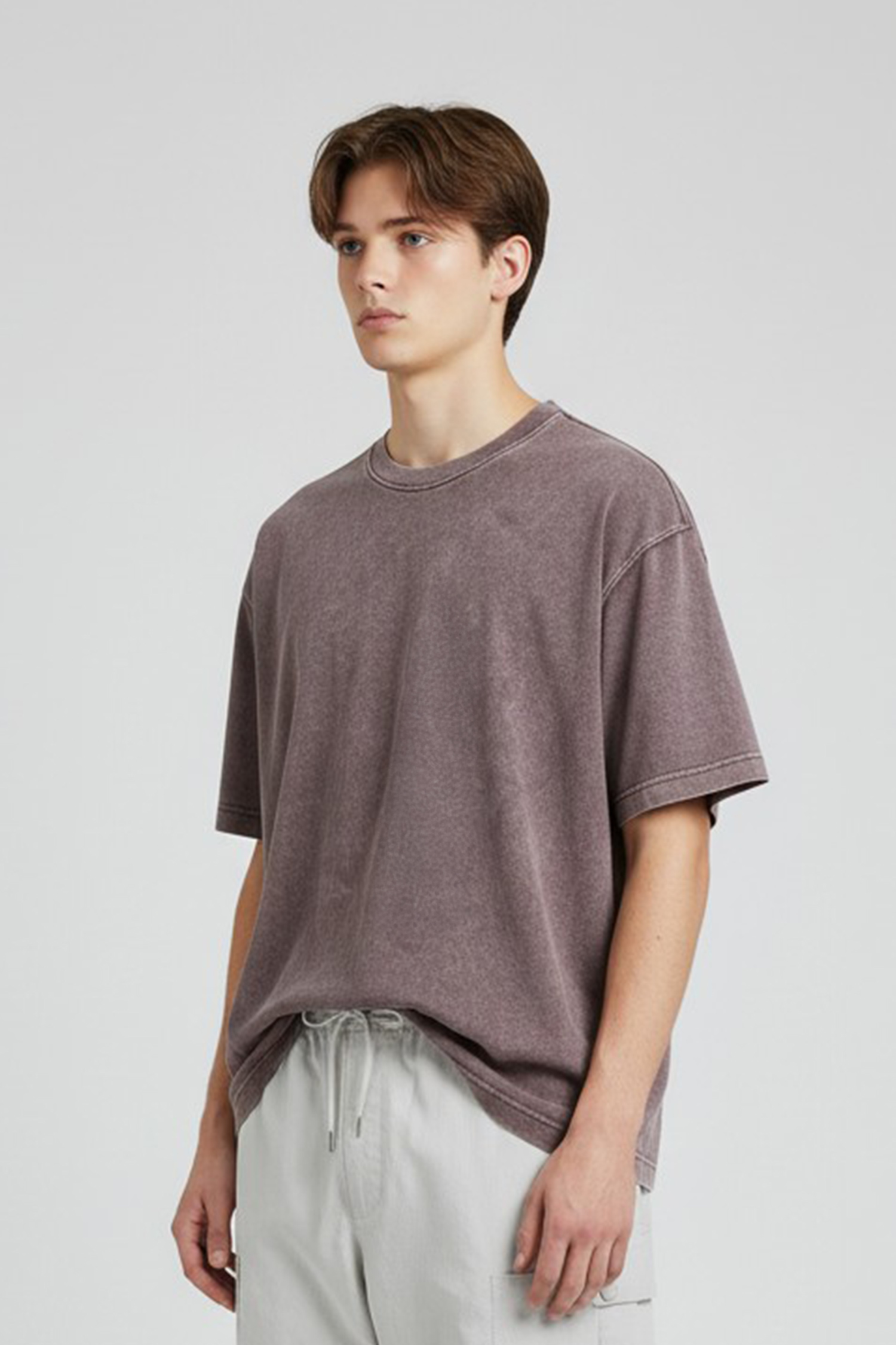 重工做舊 洗水短袖上衣