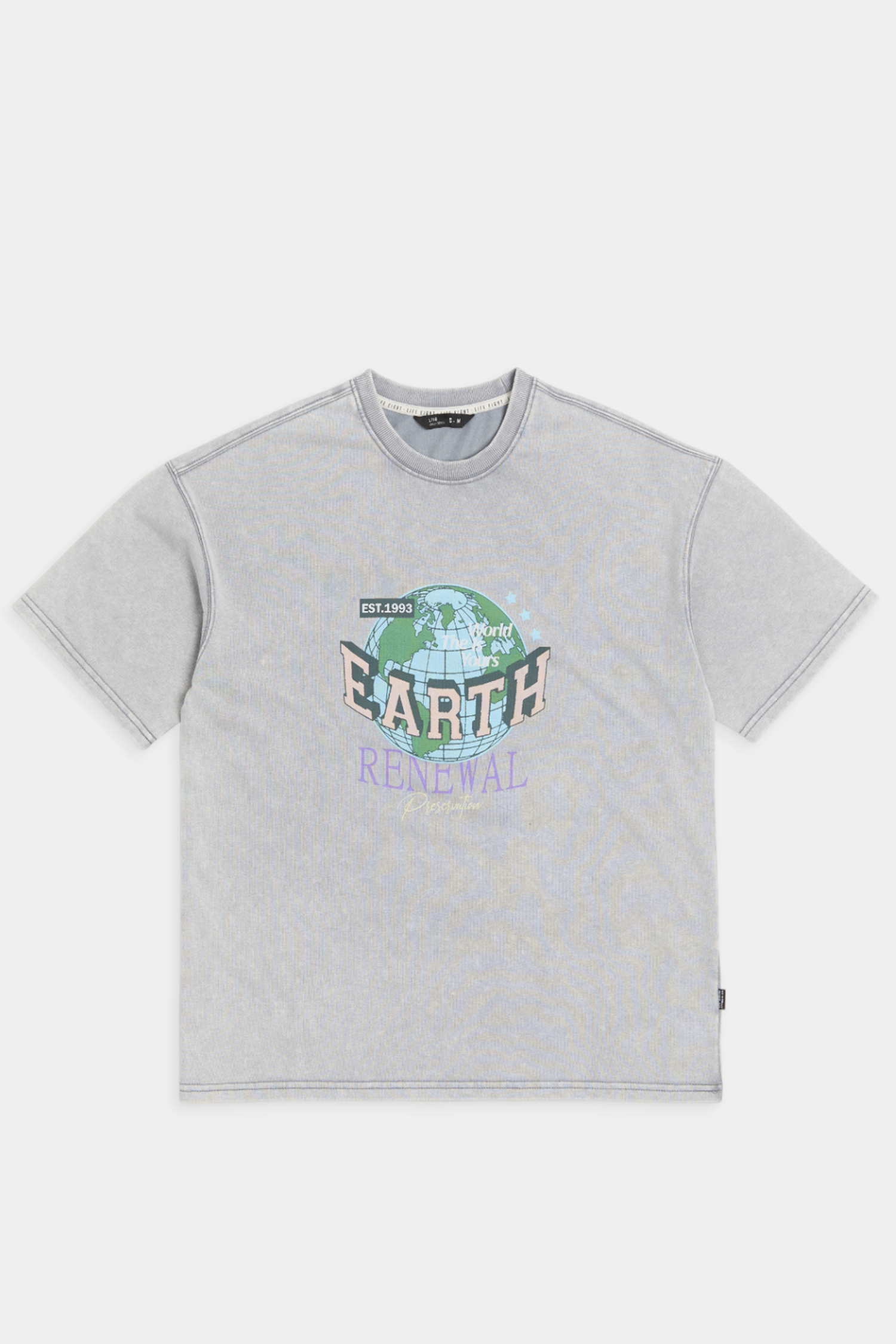 復甦新生 水洗印花短袖上衣