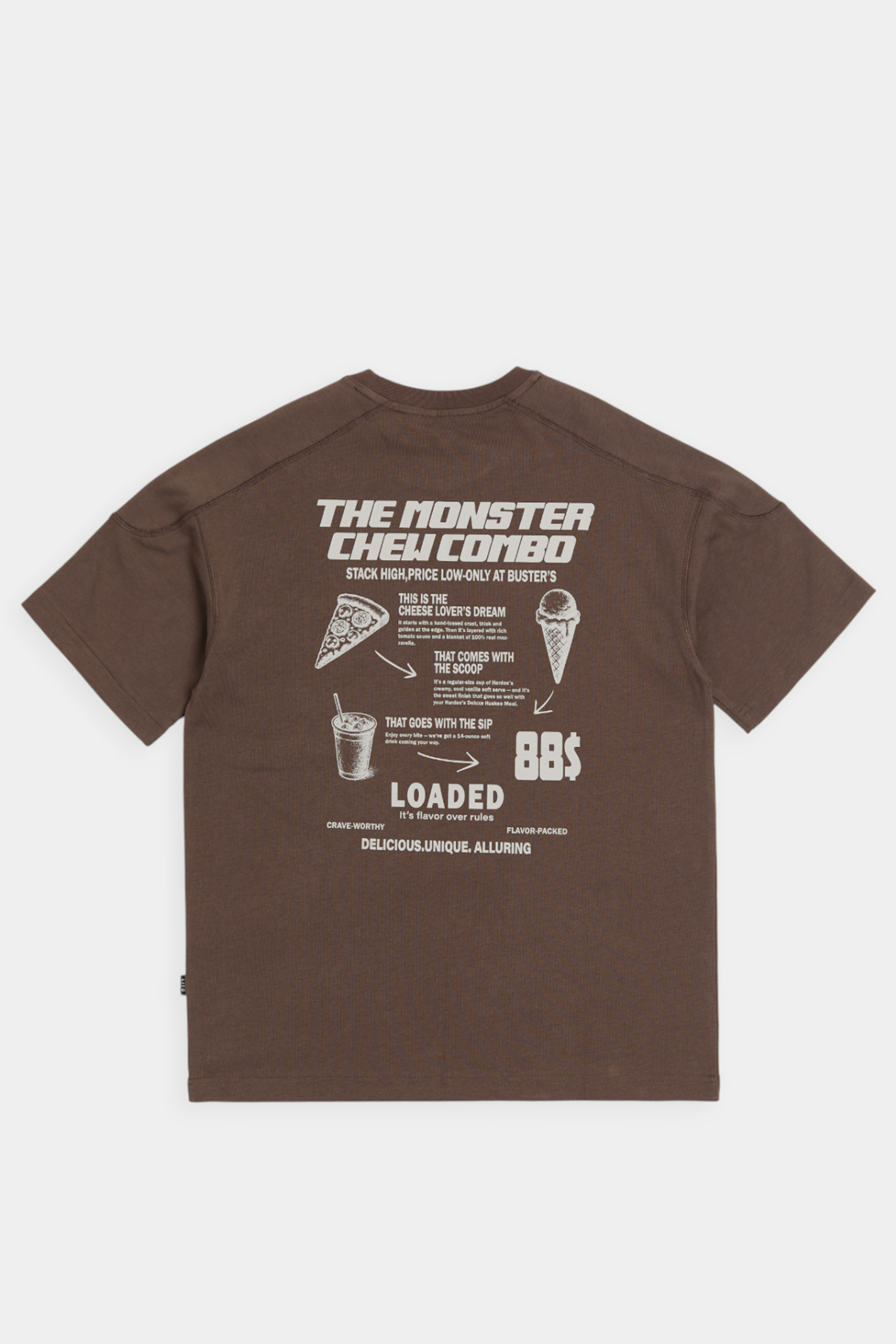 速食餐廳 厚磅印花短袖上衣