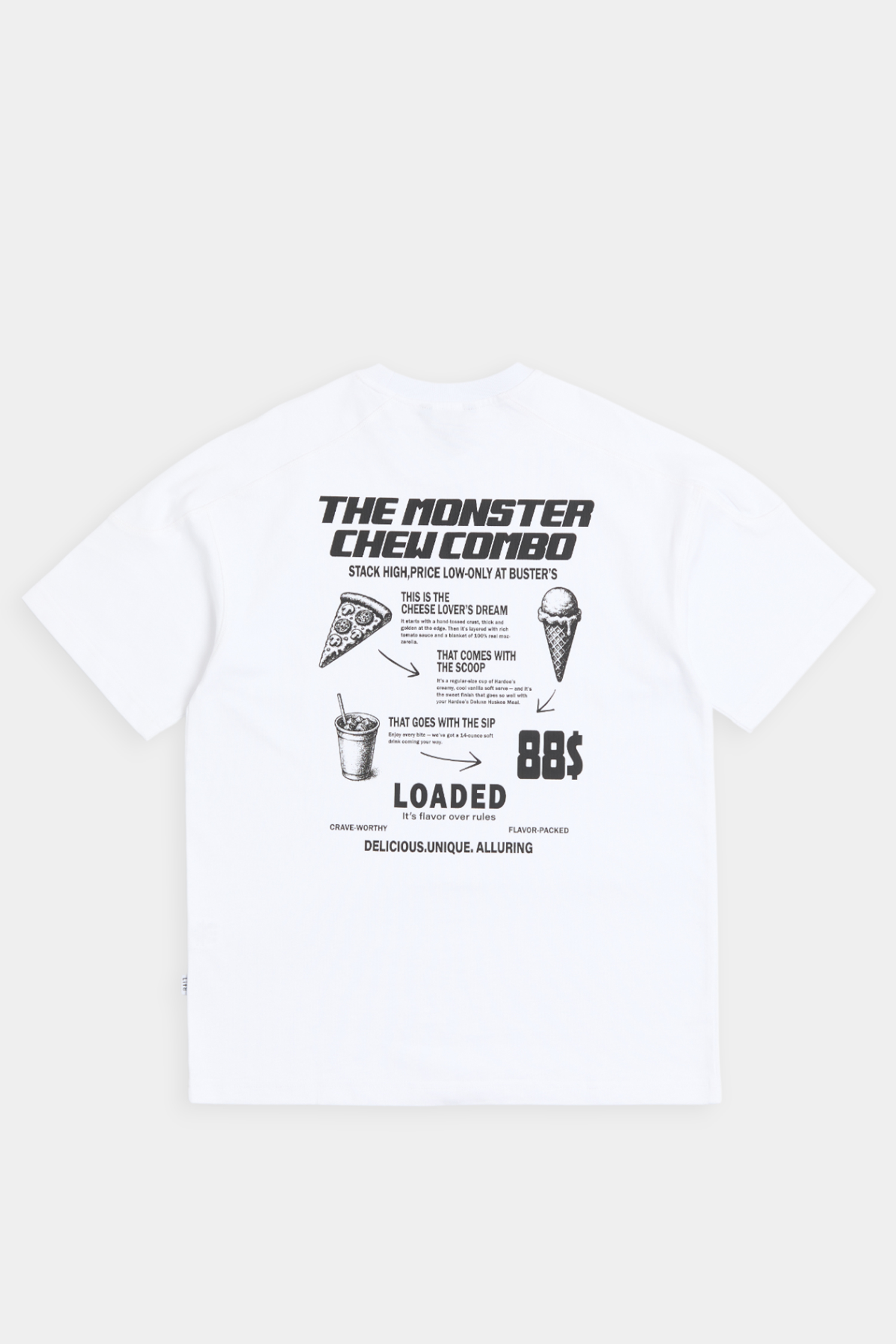 速食餐廳 厚磅印花短袖上衣