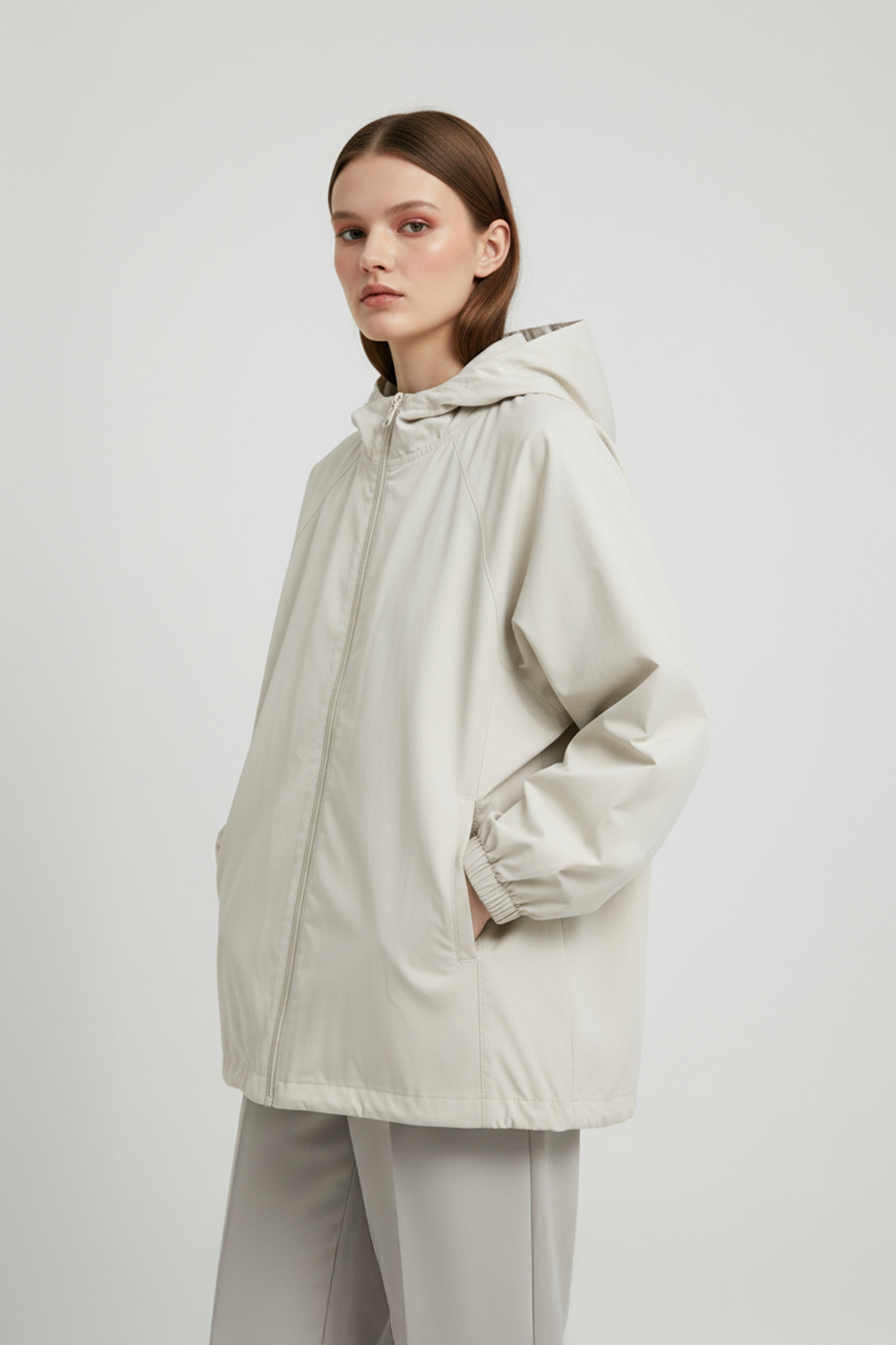 細緻網格 長袖連帽輕薄外套