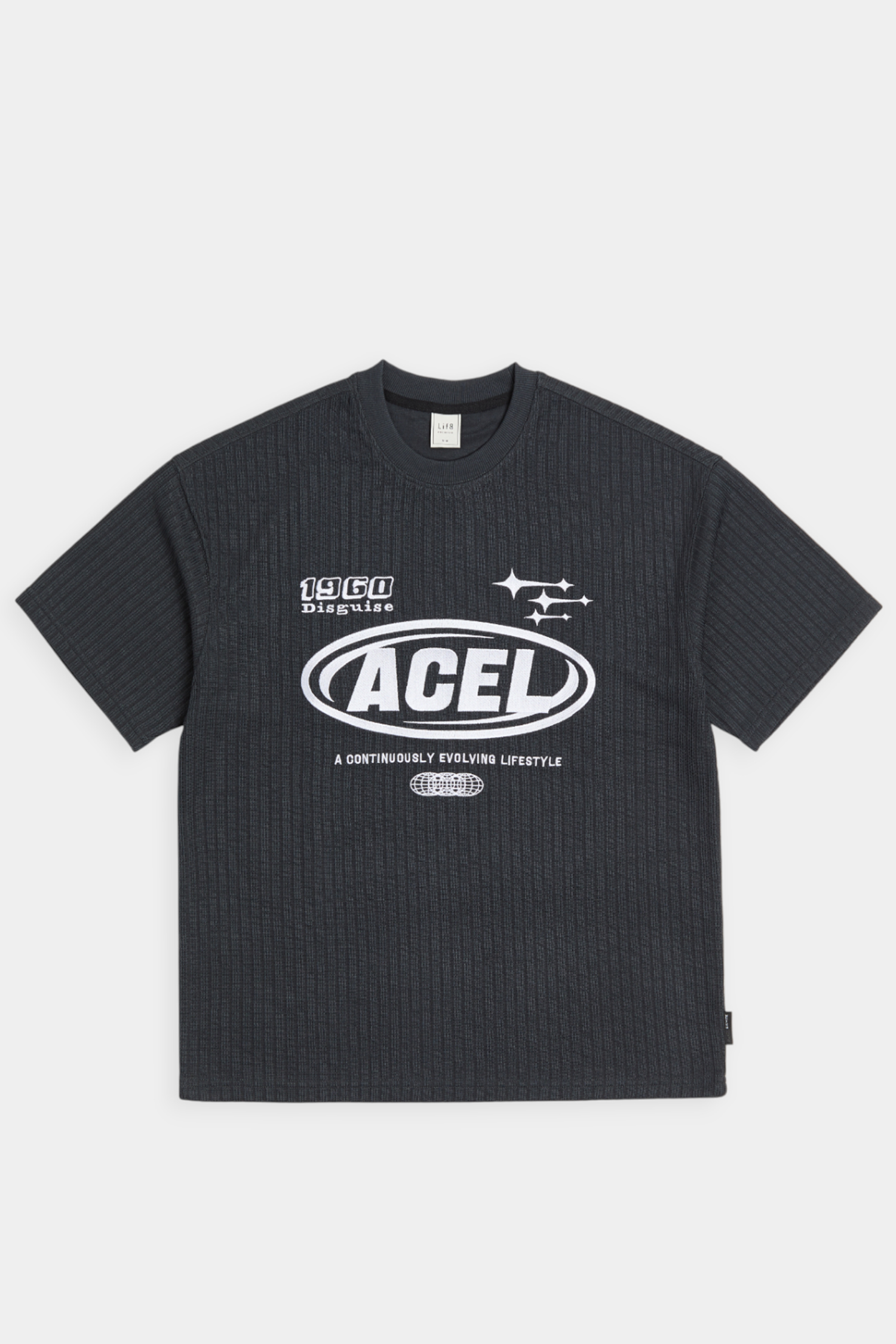 電繡LOGO 毛織紋路 短袖上衣