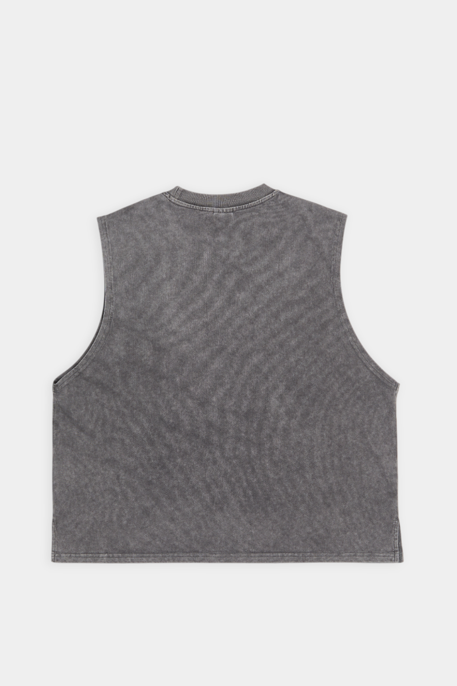 仿舊印花 水洗背心