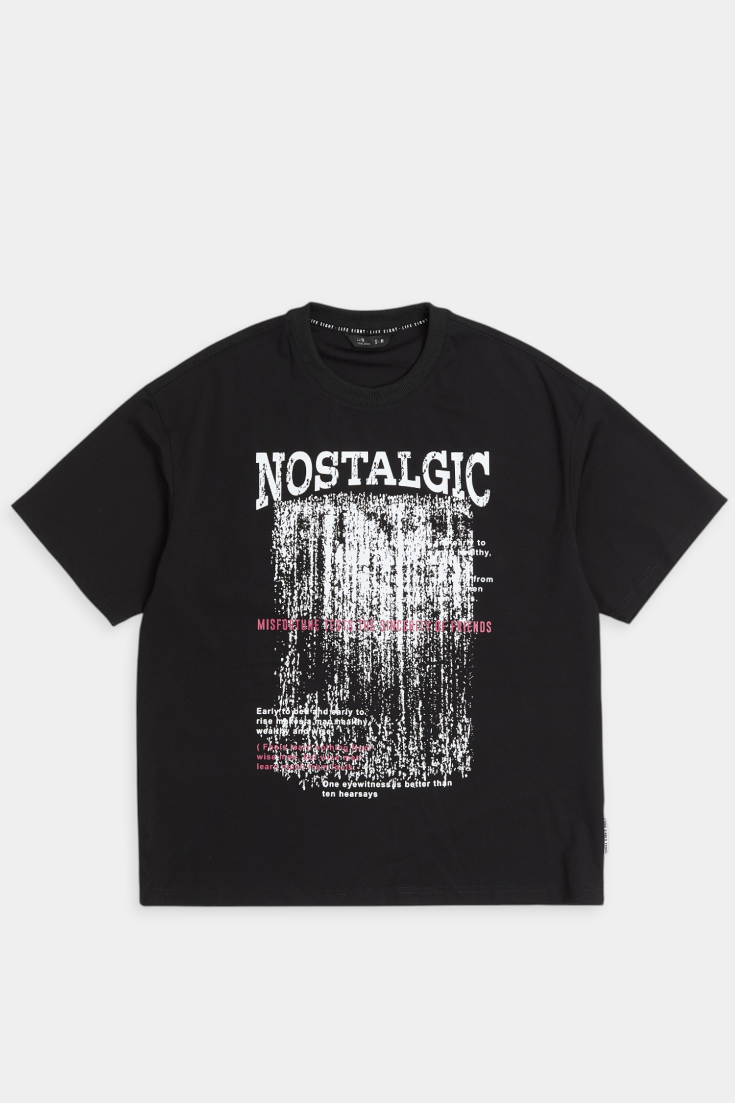 破碎印刷字體 短袖上衣