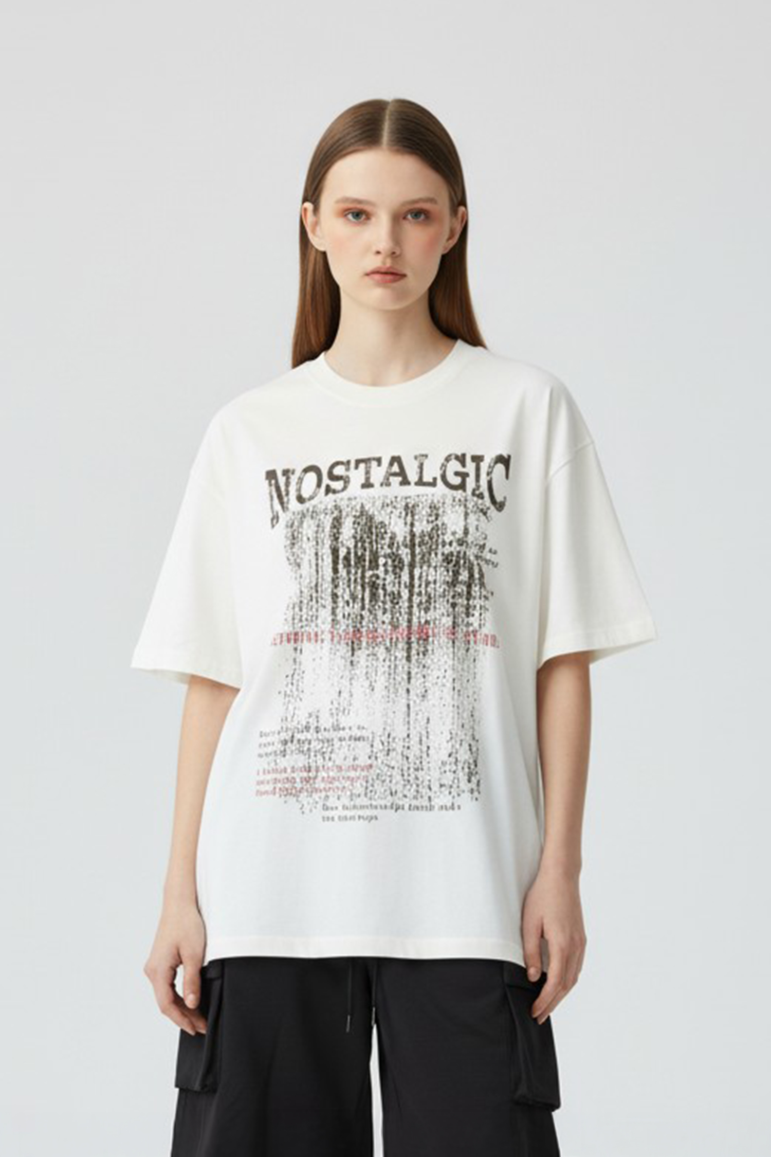 破碎印刷字體 短袖上衣