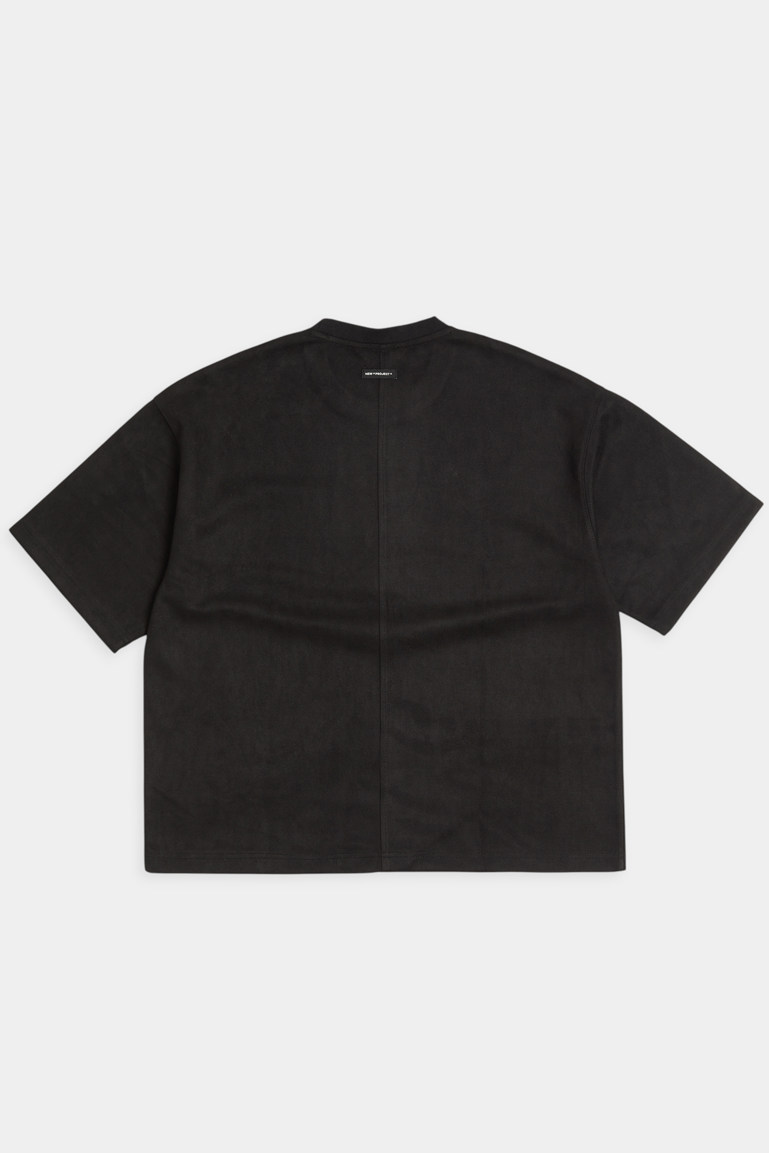 麂皮基礎短袖上衣(短版)