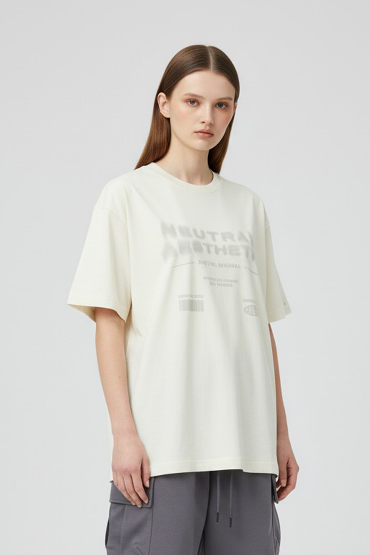 數位極簡 重磅印花短袖上衣