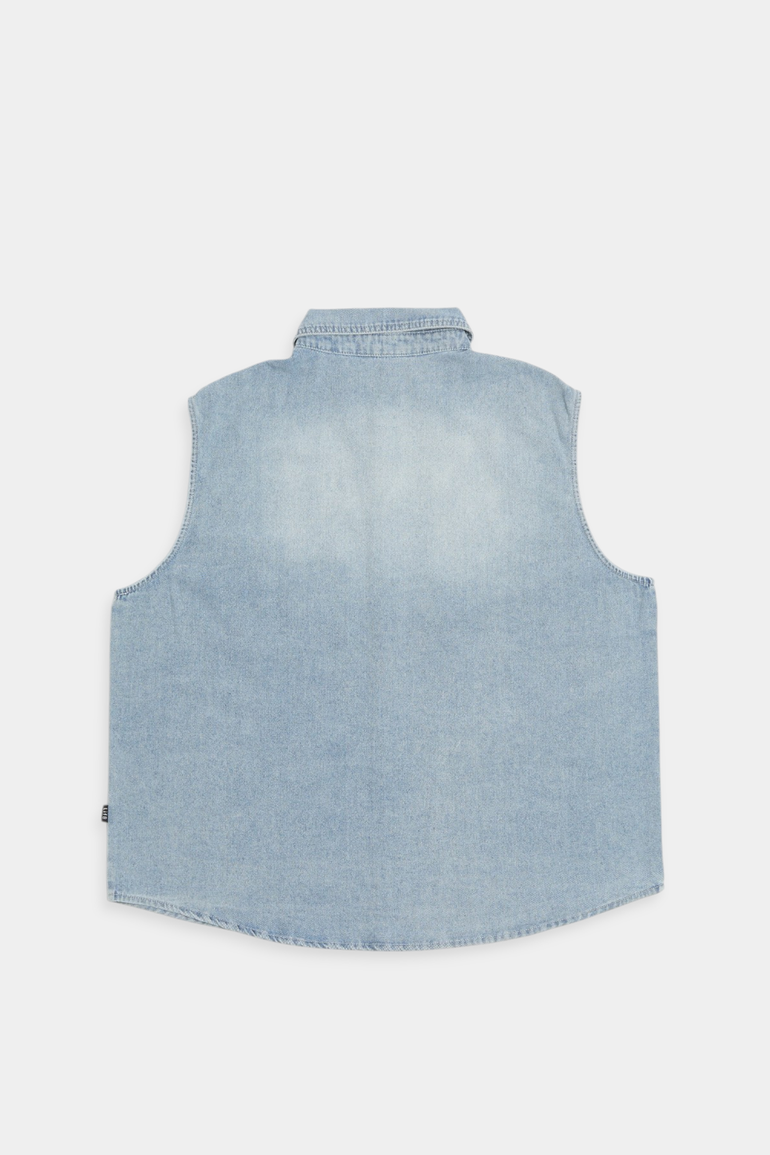 牛仔無袖外搭襯衫