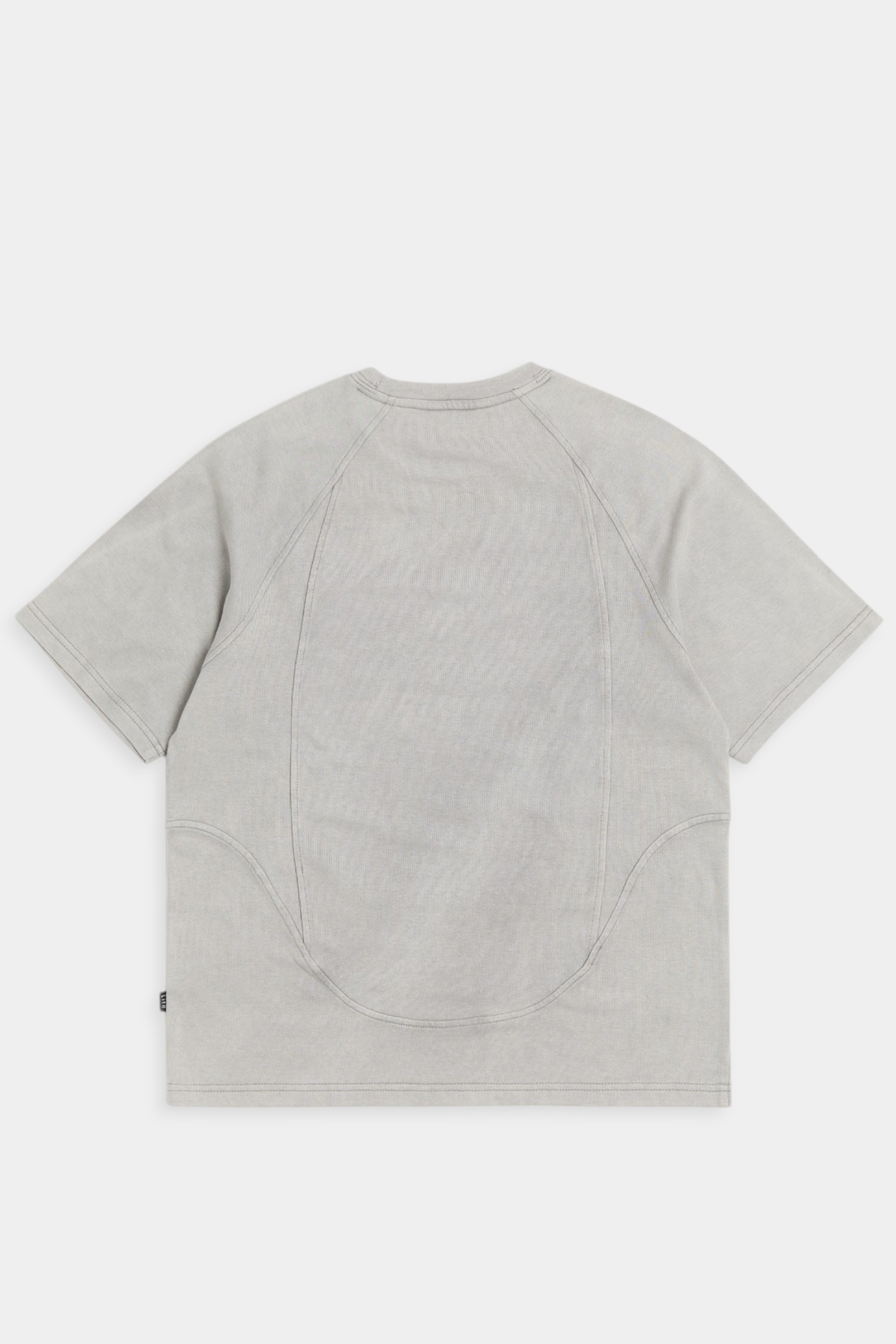 仿舊水洗 切割裁線短袖上衣