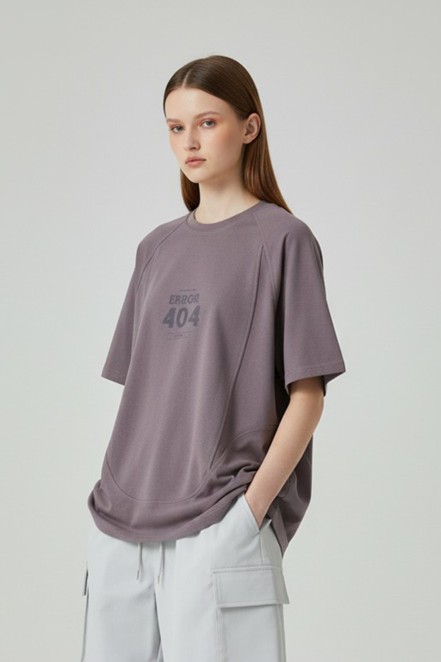 仿舊水洗 切割裁線短袖上衣