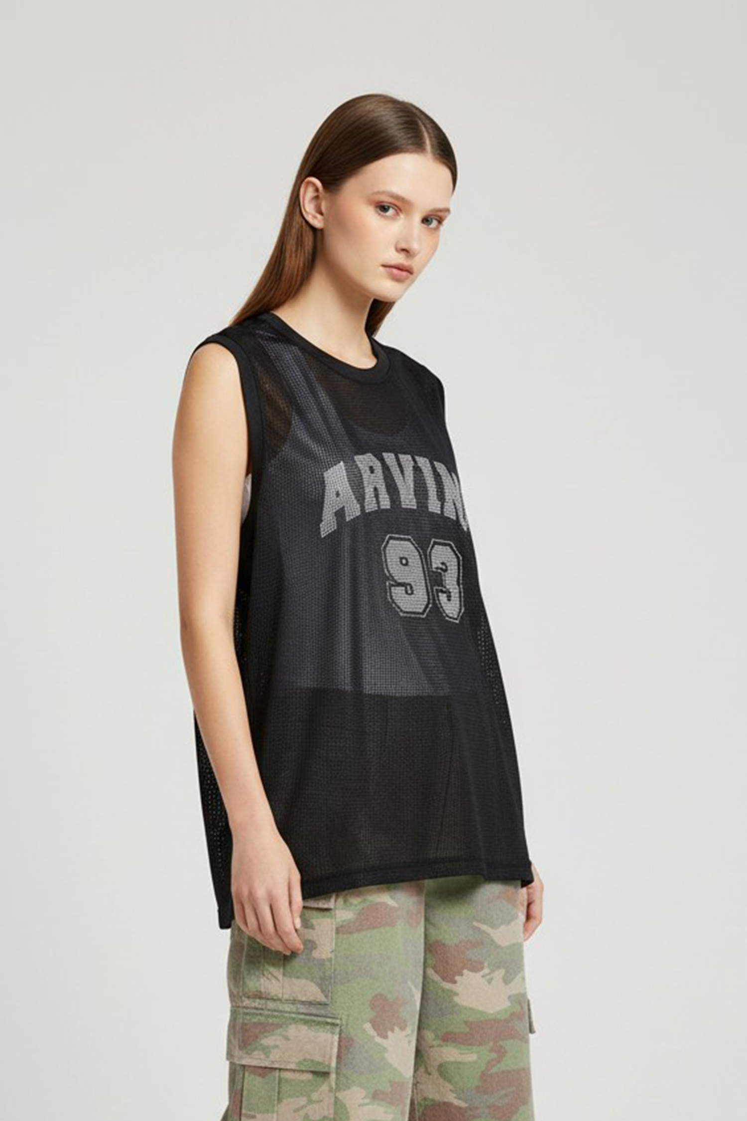 網洞雙層 印花無袖背心