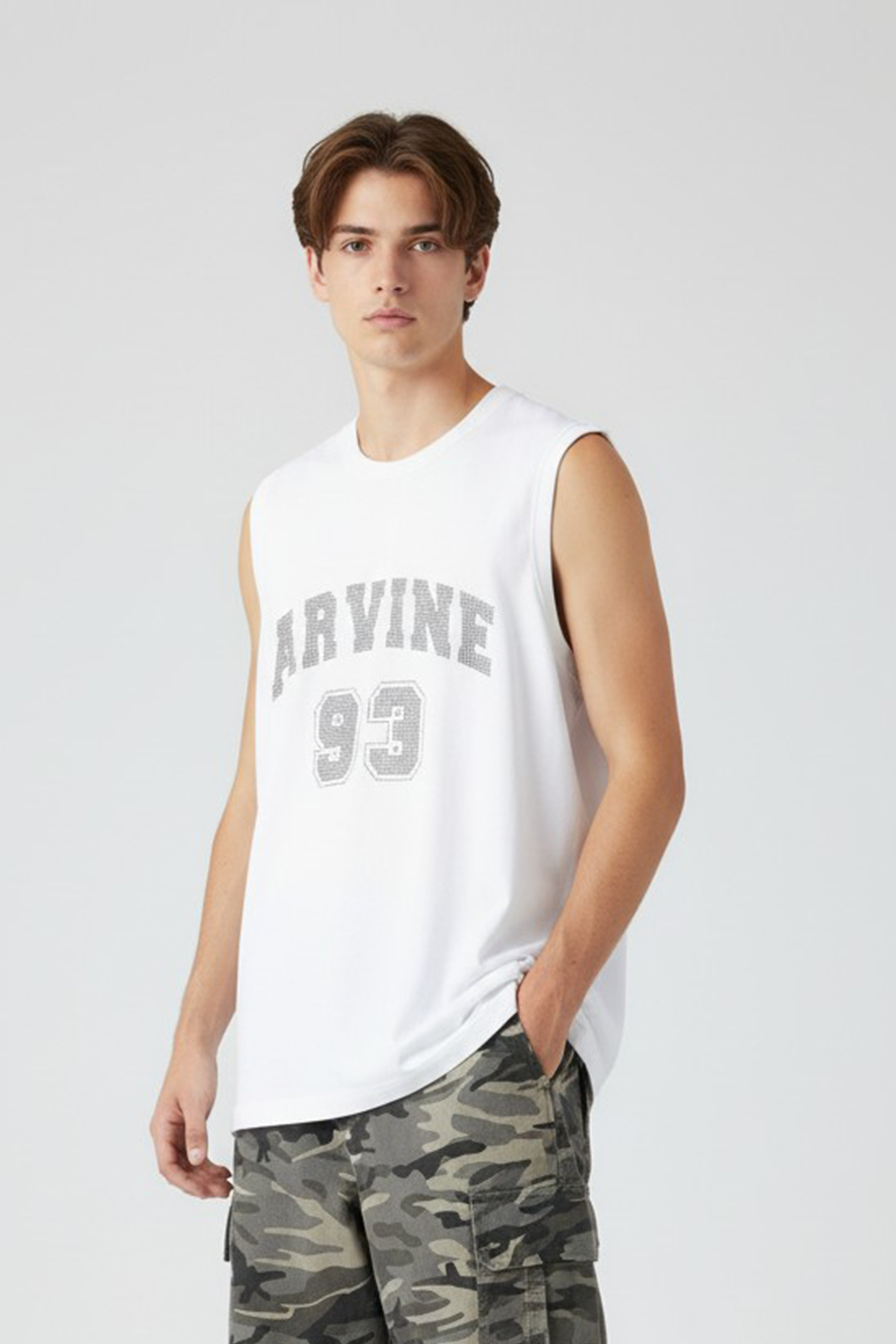 網洞雙層 印花無袖背心