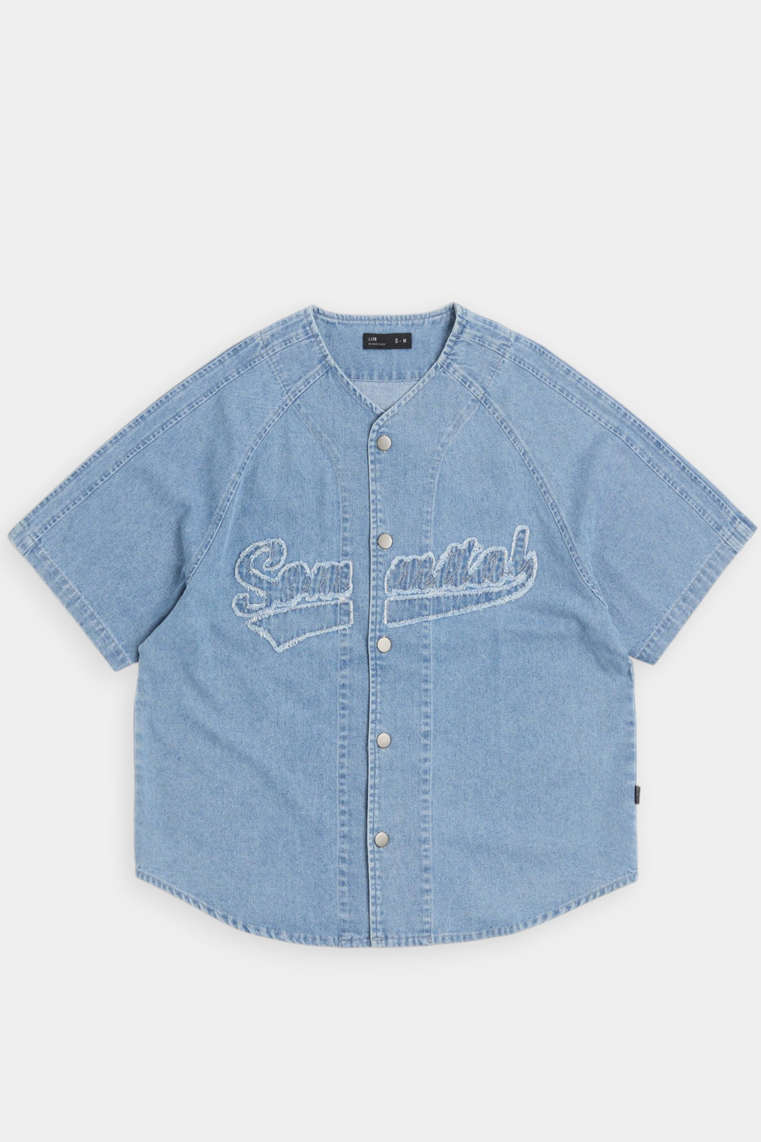 復古棒球牛仔罩衫