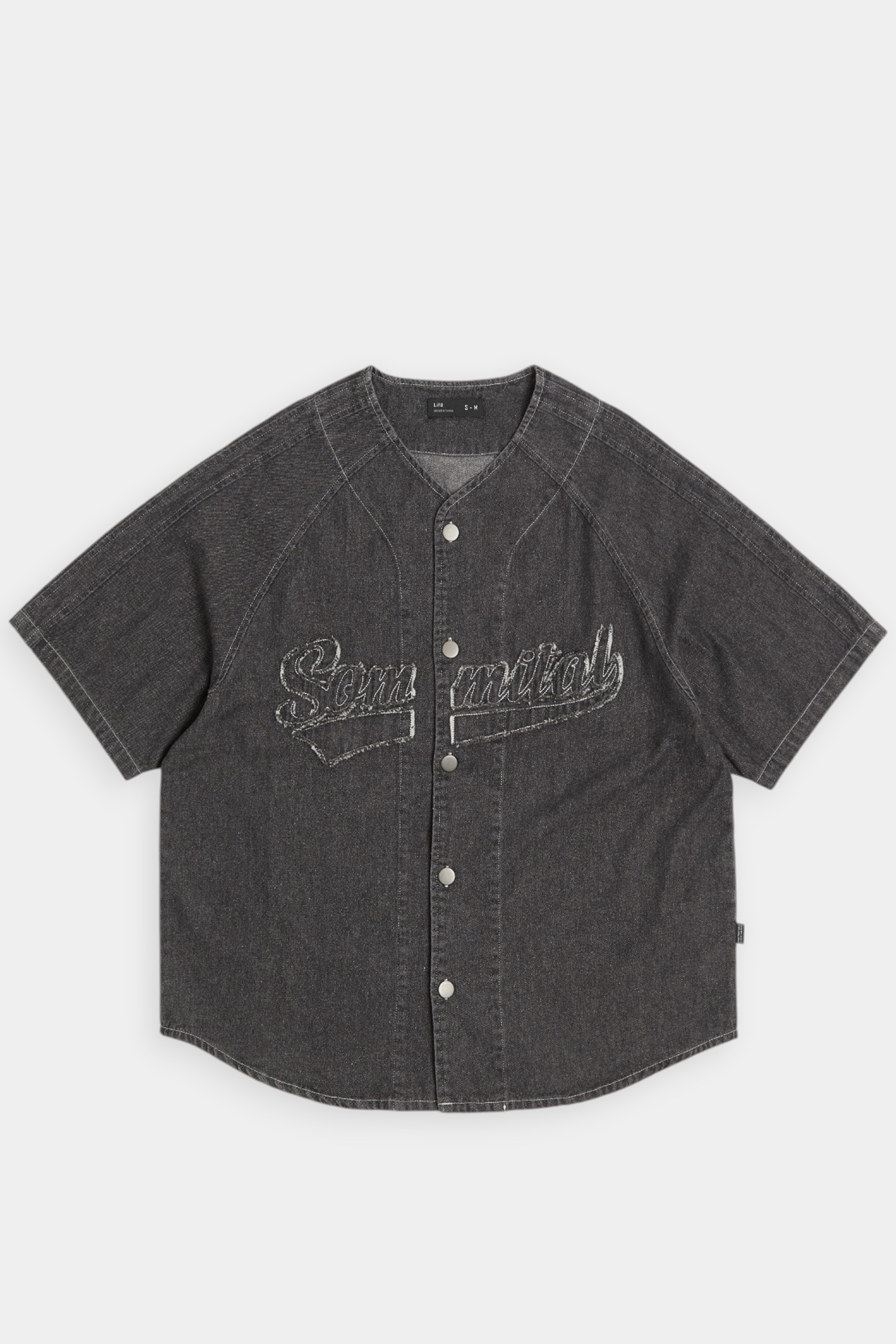 復古棒球牛仔罩衫