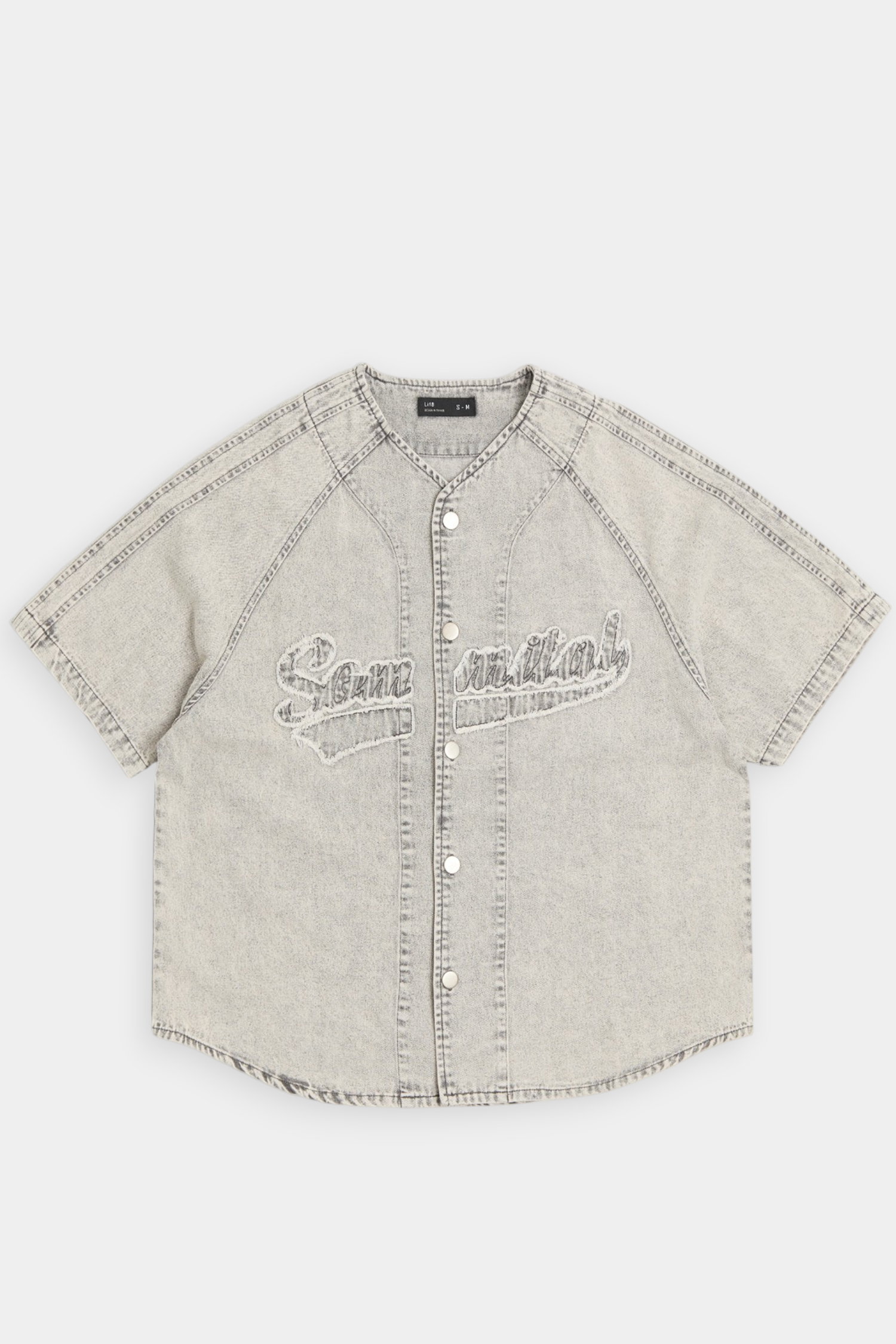 復古棒球牛仔罩衫