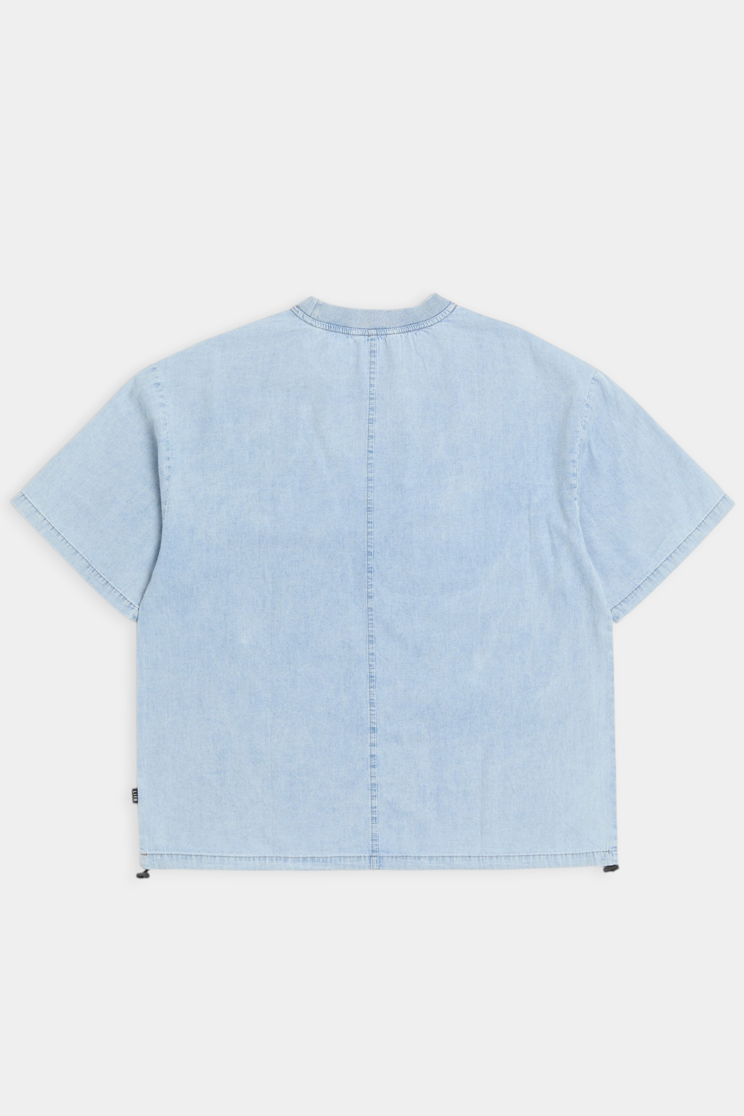 輕薄冰涼 牛仔短袖襯衫