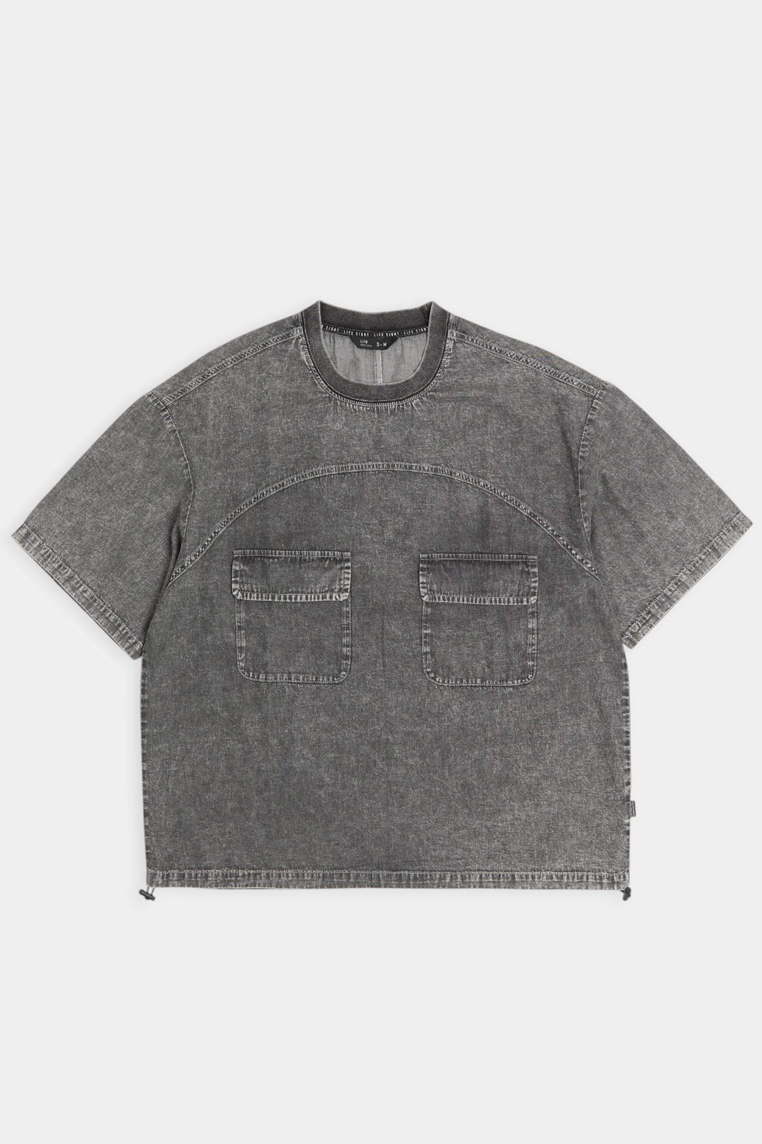 輕薄冰涼 牛仔短袖襯衫