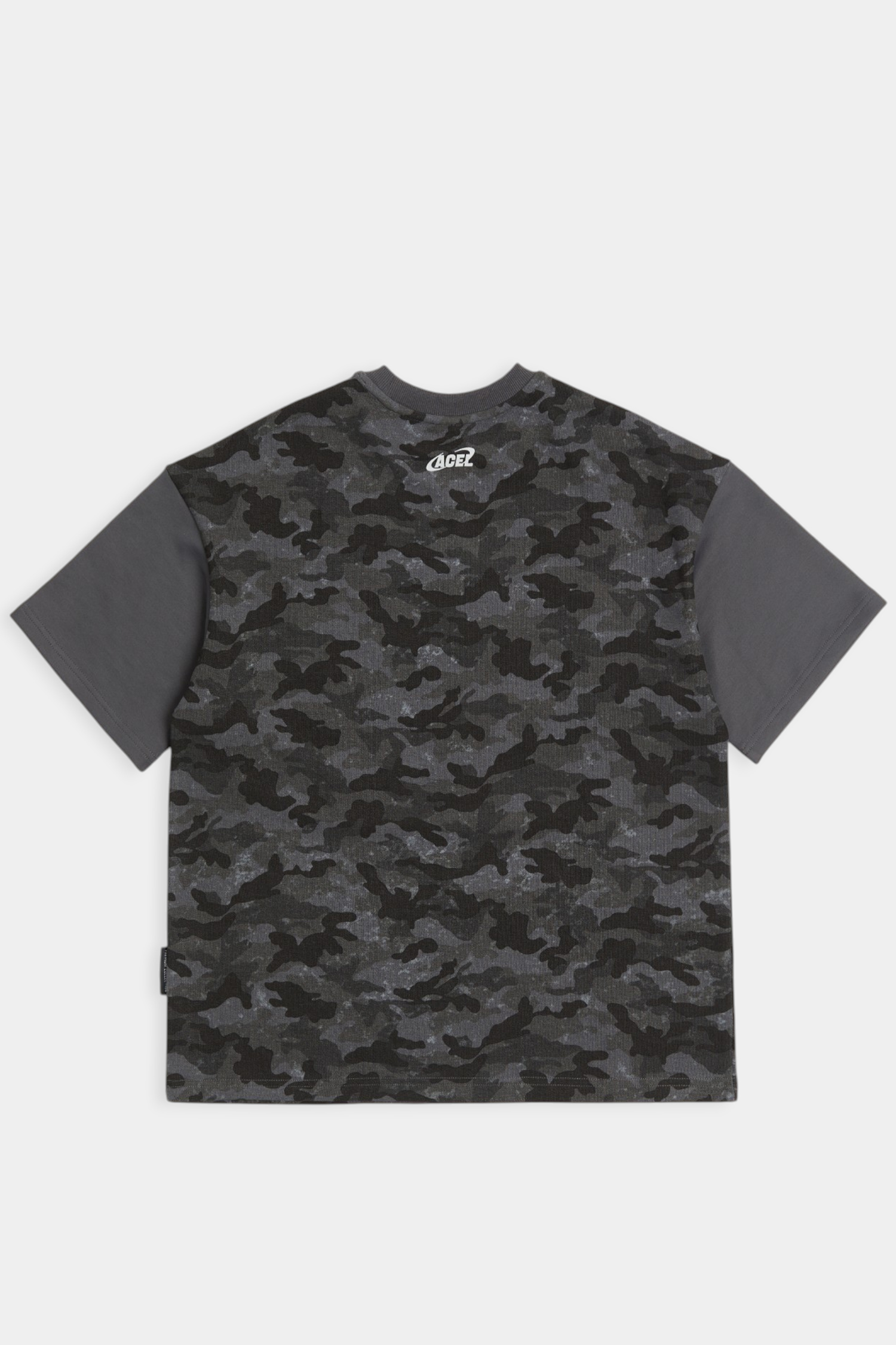 仿舊迷彩 拼色短袖上衣