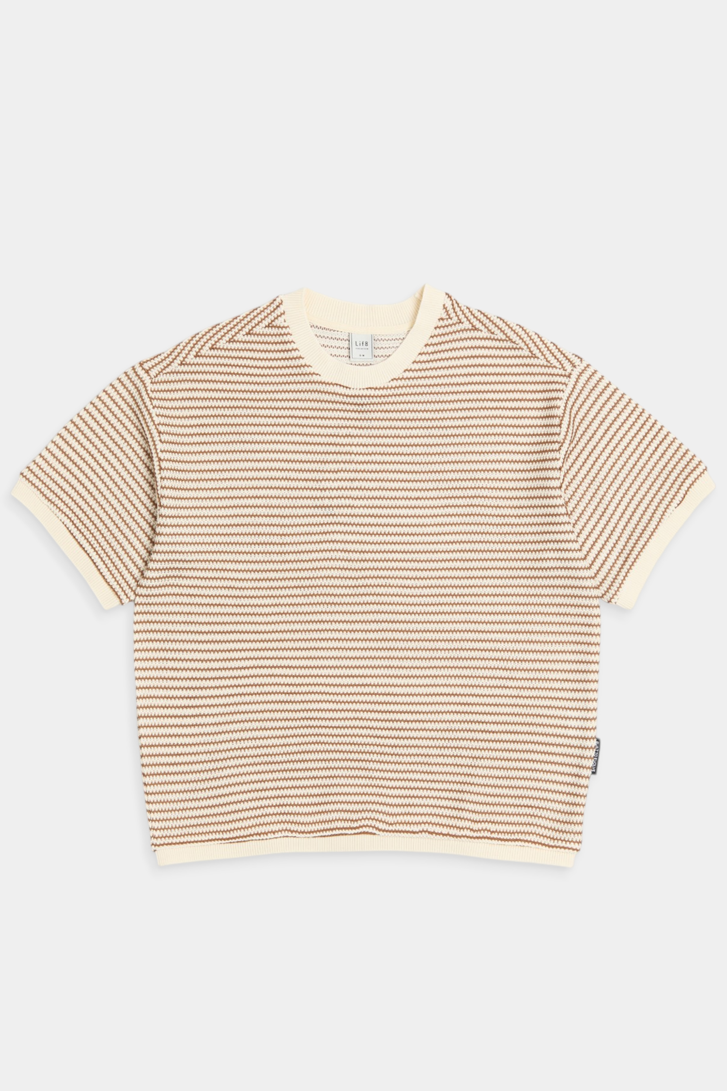 編織條紋 短袖上衣